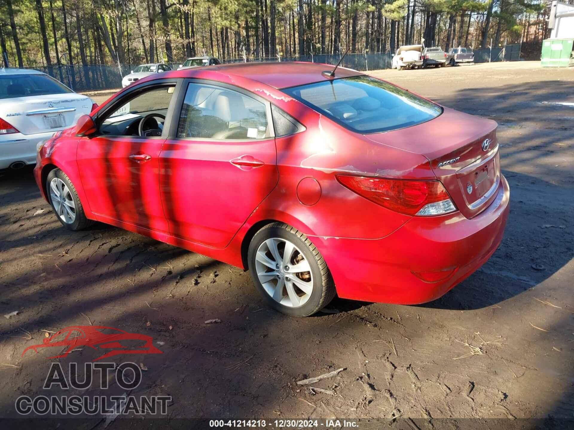 HYUNDAI ACCENT 2012 - KMHCU4AE0CU271166