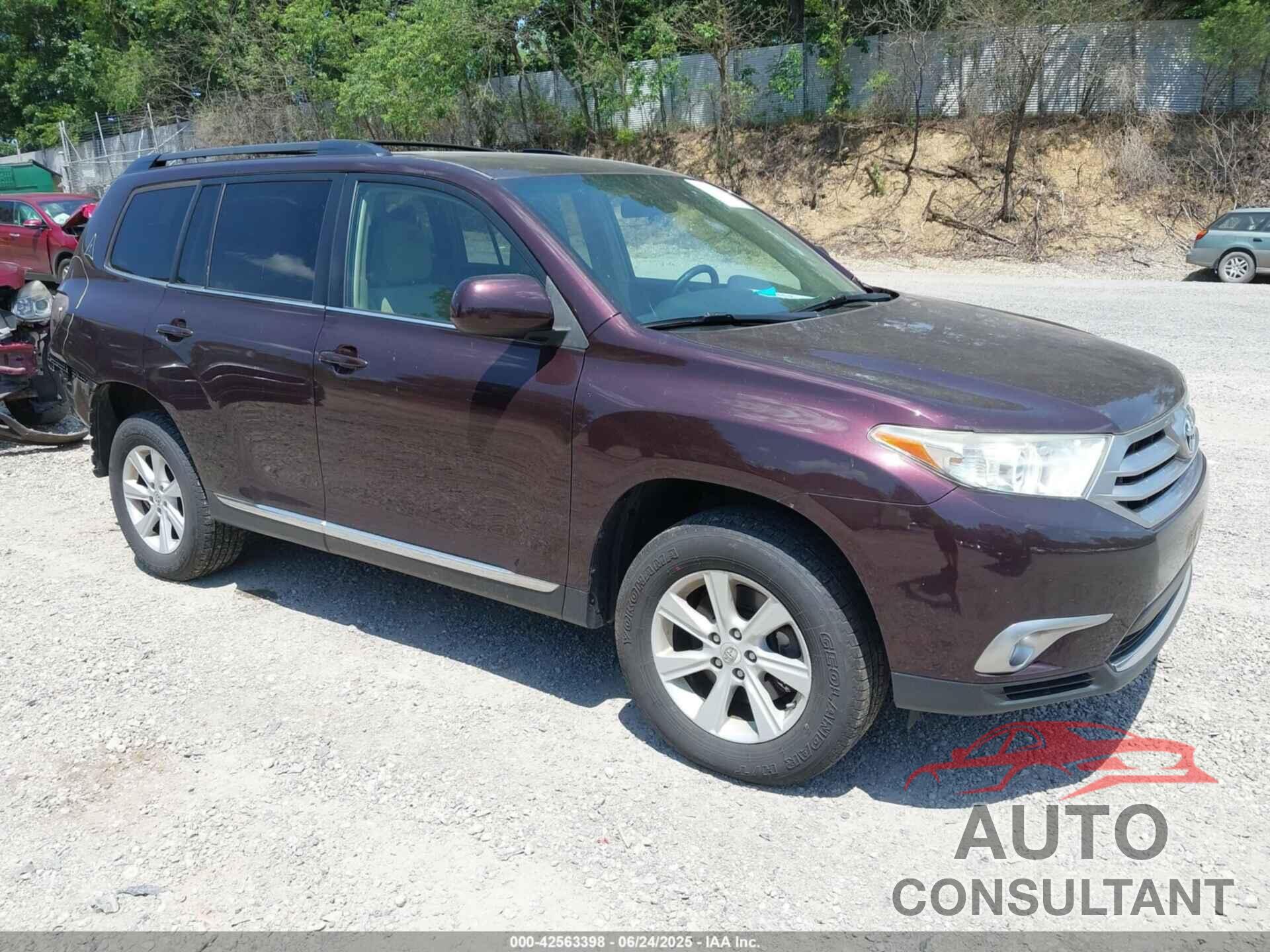 TOYOTA HIGHLANDER 2013 - 5TDBK3EH3DS187868