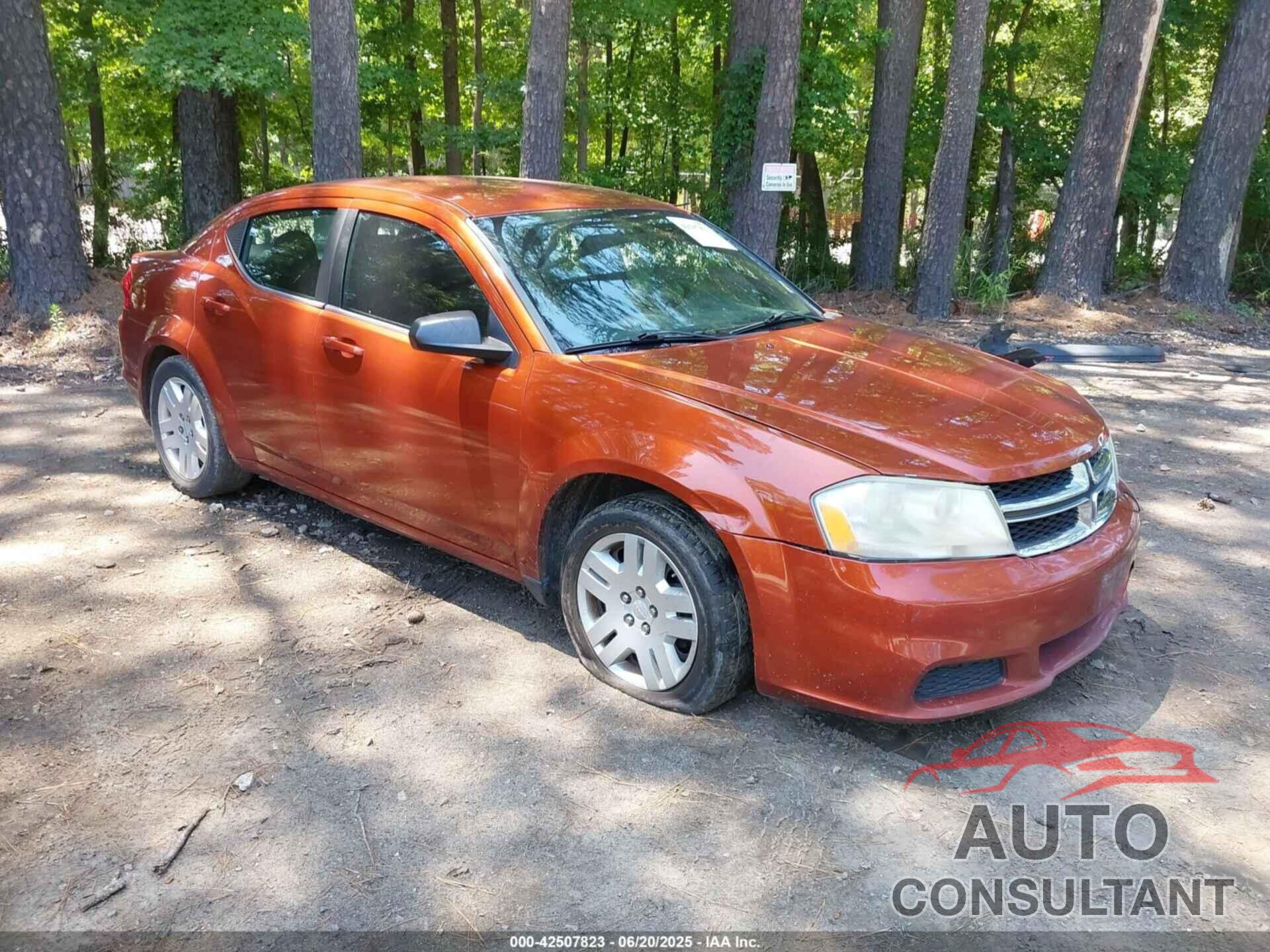 DODGE AVENGER 2012 - 1C3CDZAB9CN270393
