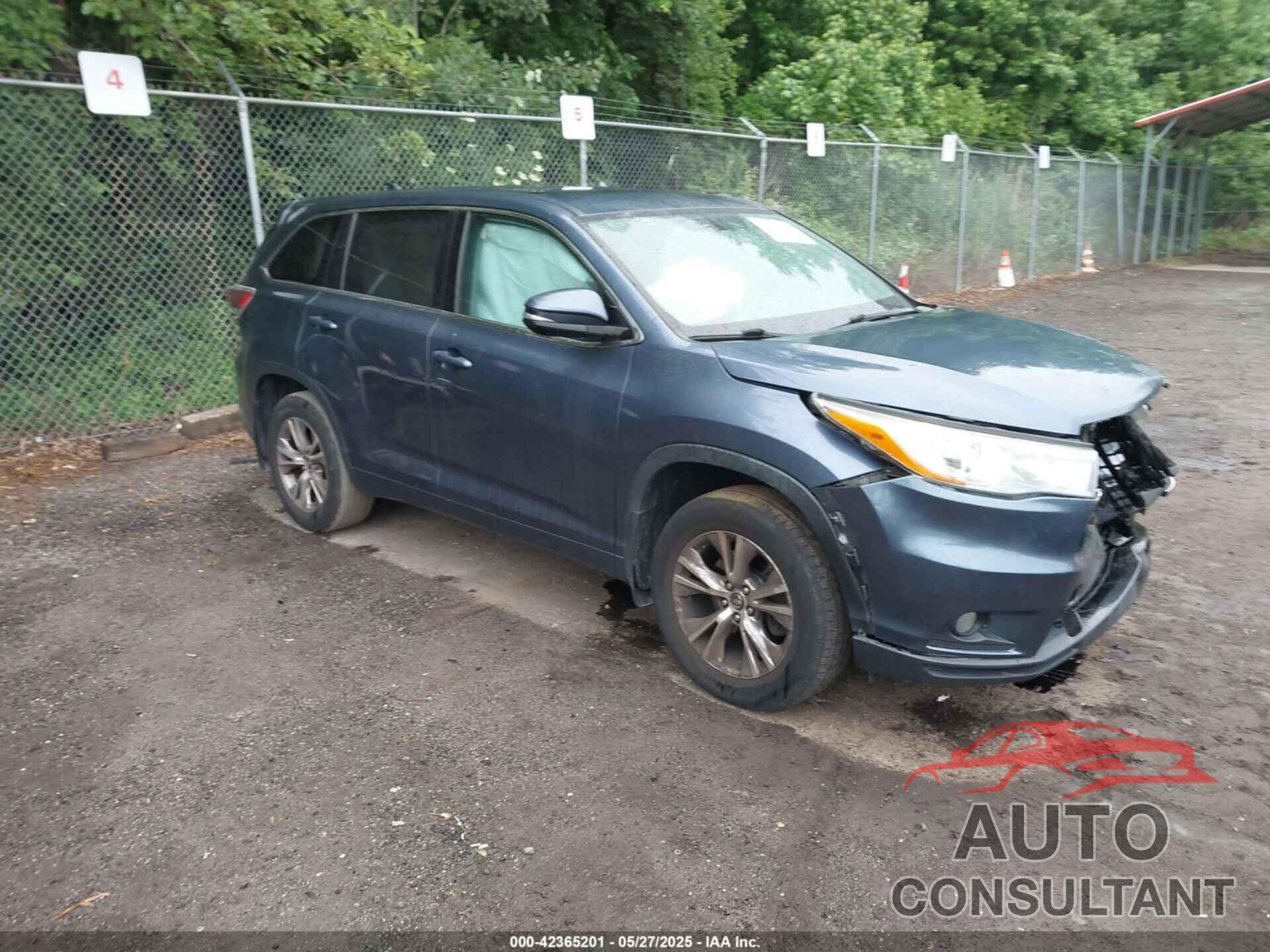 TOYOTA HIGHLANDER 2016 - 5TDBKRFH1GS347994