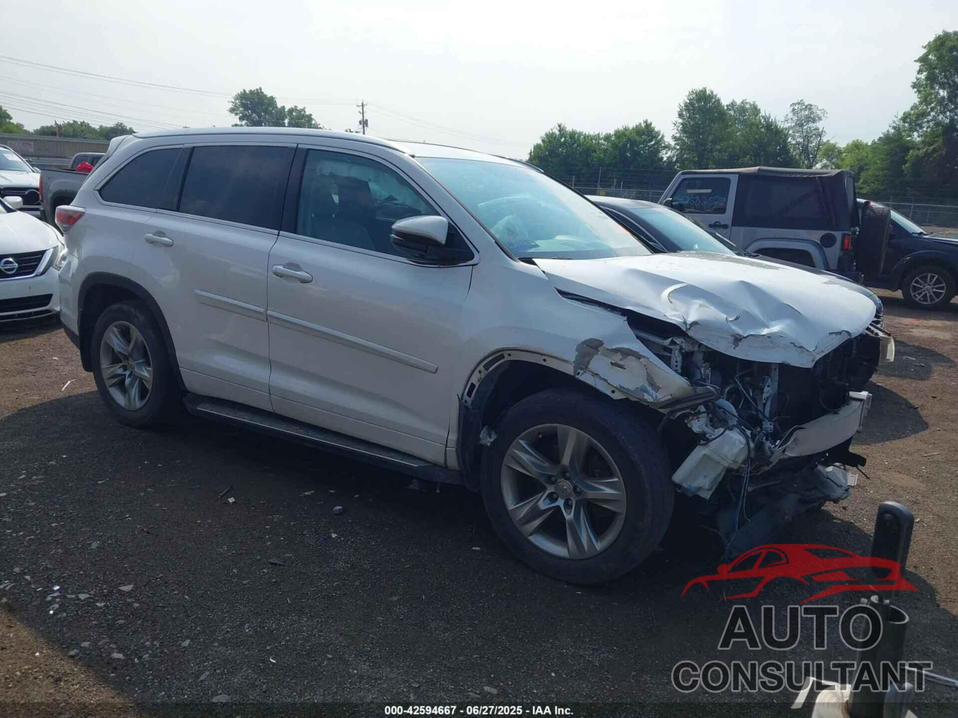 TOYOTA HIGHLANDER 2014 - 5TDDKRFH3ES048710