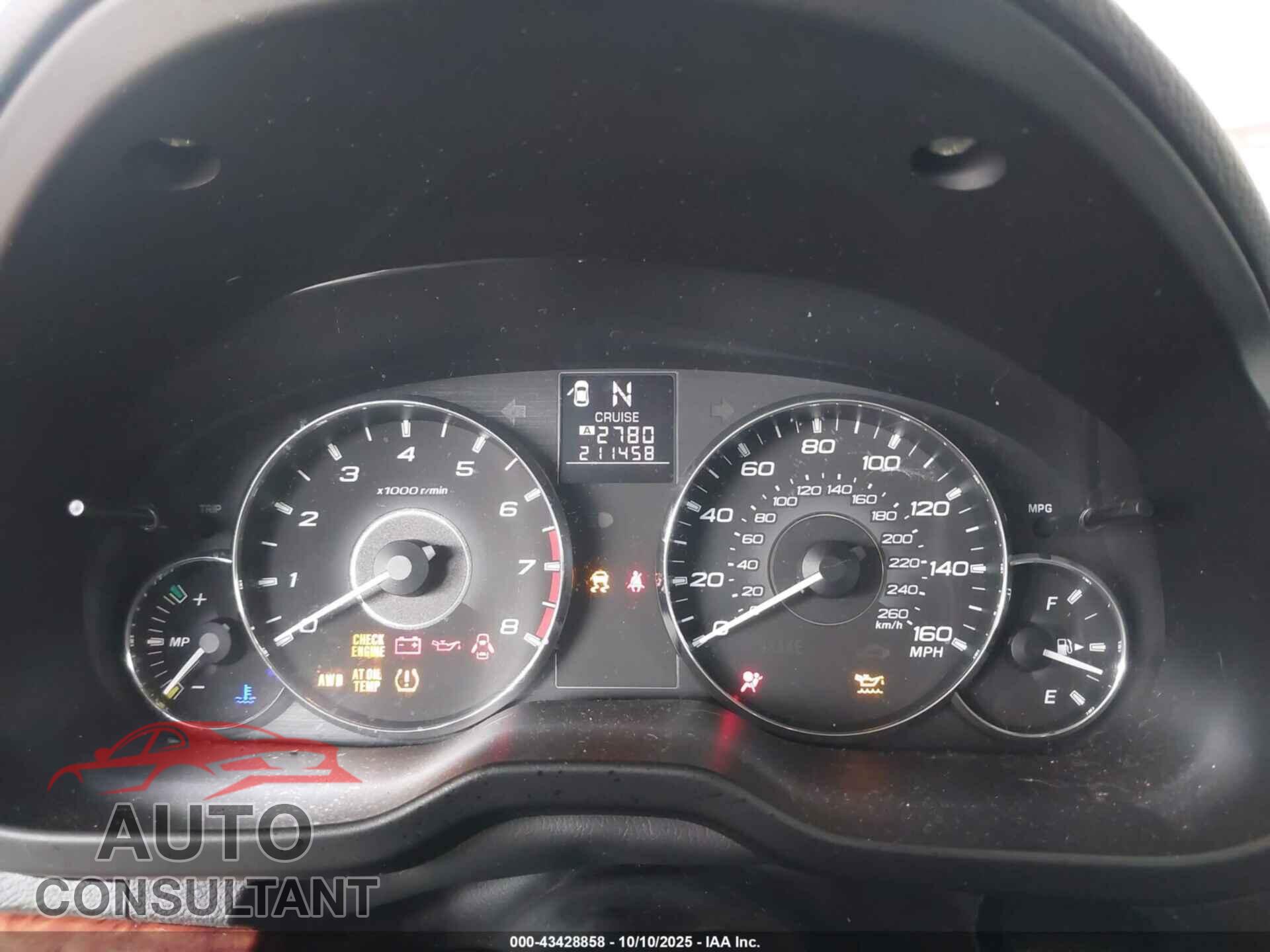 SUBARU OUTBACK 2011 - 4S4BRDKC4B2396529