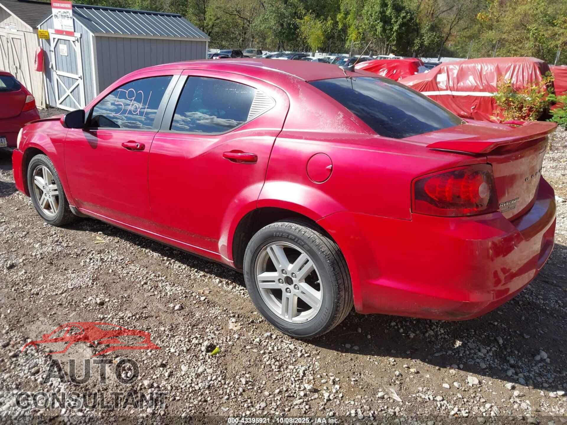 DODGE AVENGER 2012 - 1C3CDZCB1CN260308