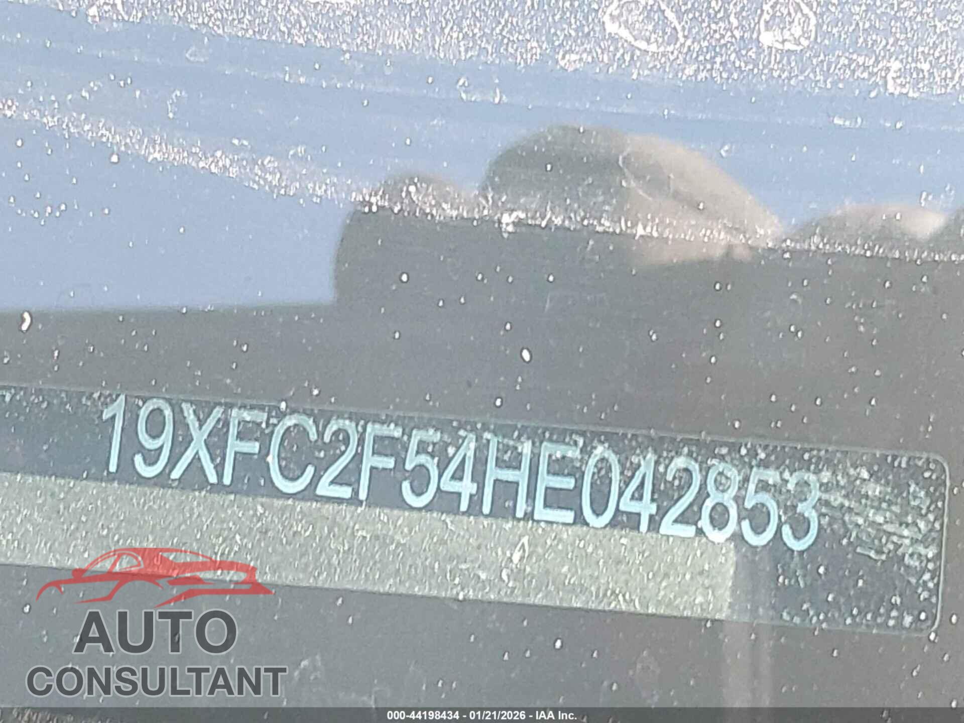 HONDA CIVIC 2017 - 19XFC2F54HE042853