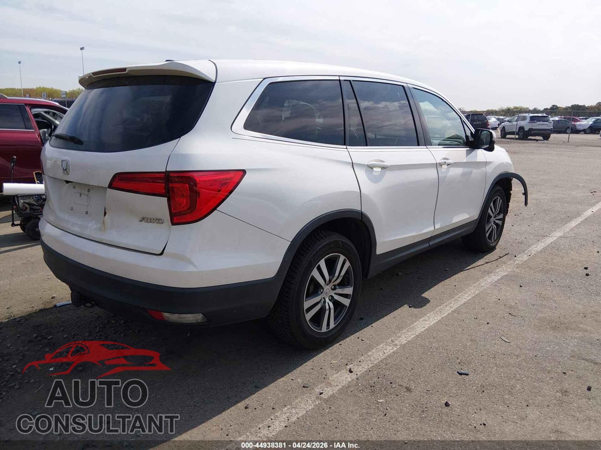 HONDA PILOT 2017 - 5FNYF6H55HB098685