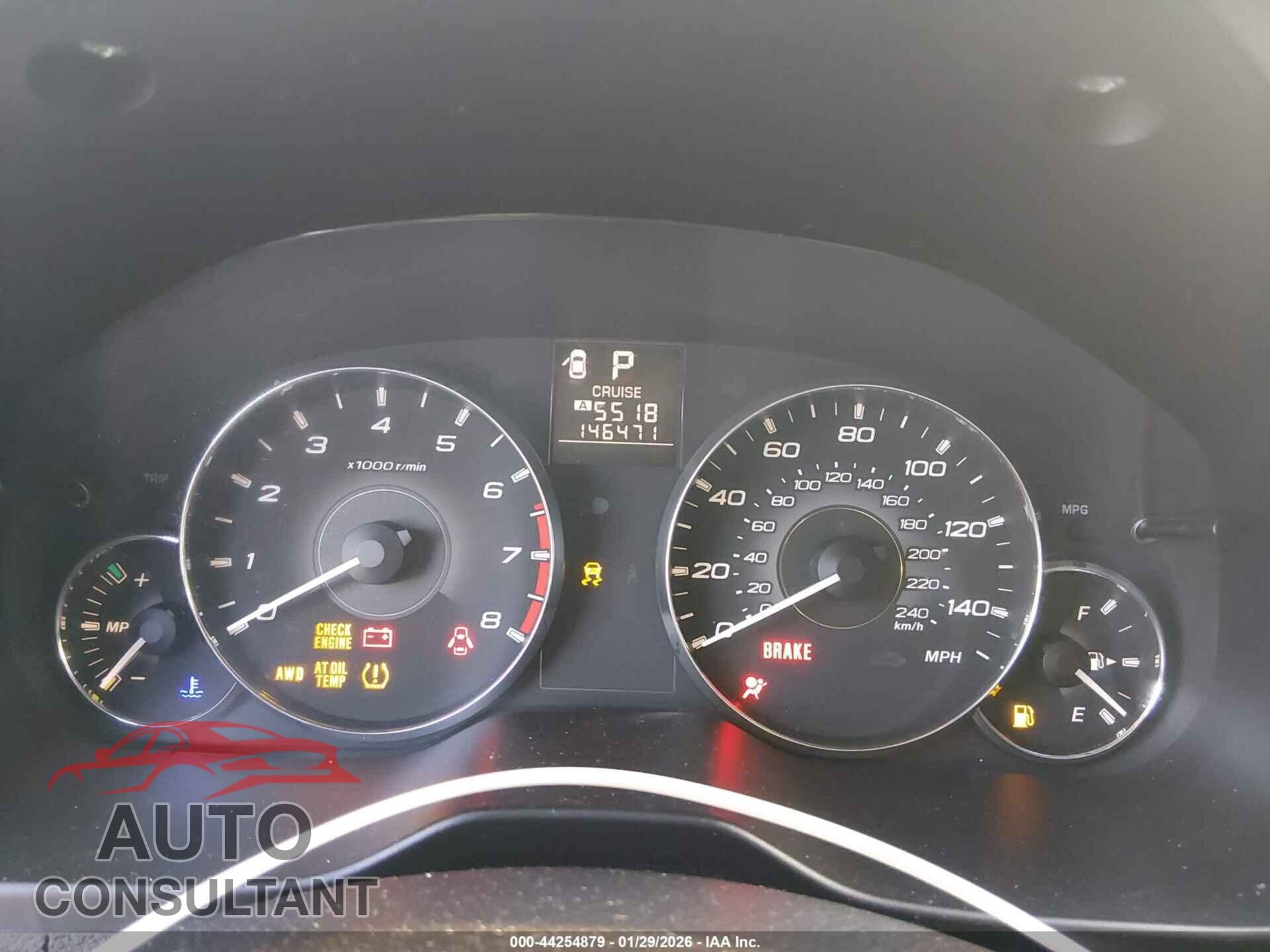 SUBARU OUTBACK 2011 - 4S4BRBCC8B3438438