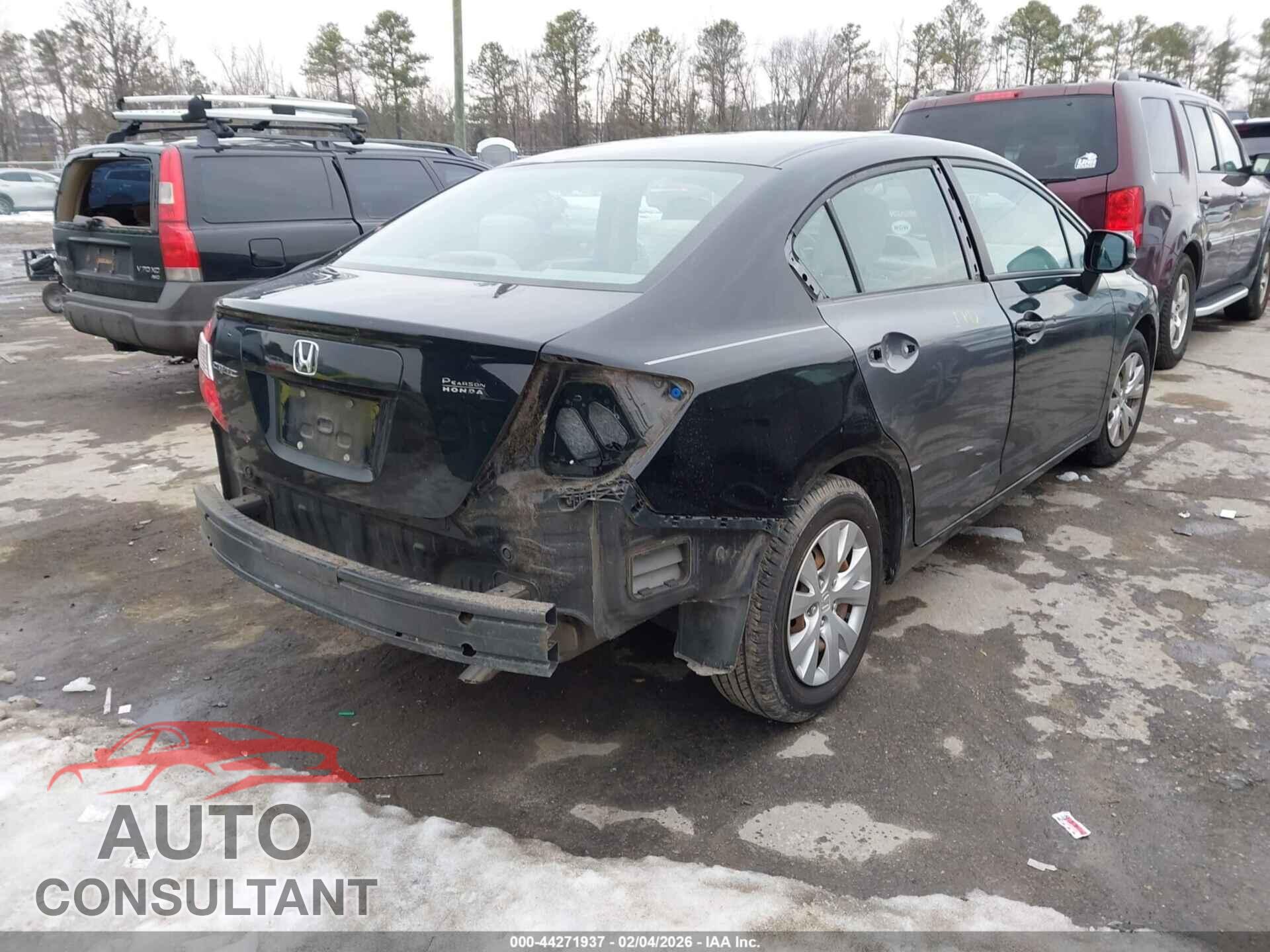 HONDA CIVIC 2012 - 19XFB2F54CE109687