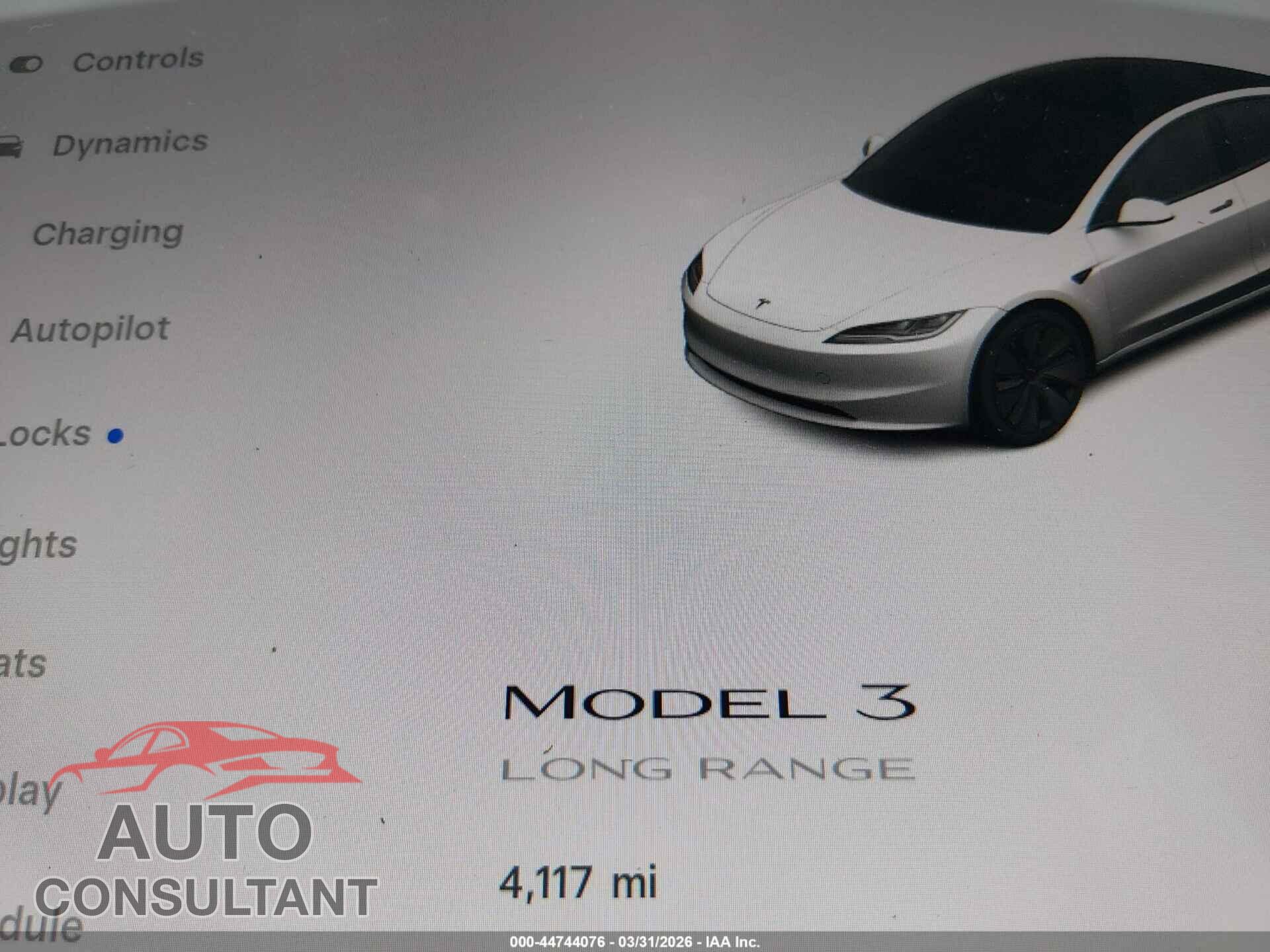 TESLA MODEL 3 2025 - 5YJ3E1EA3SF019782