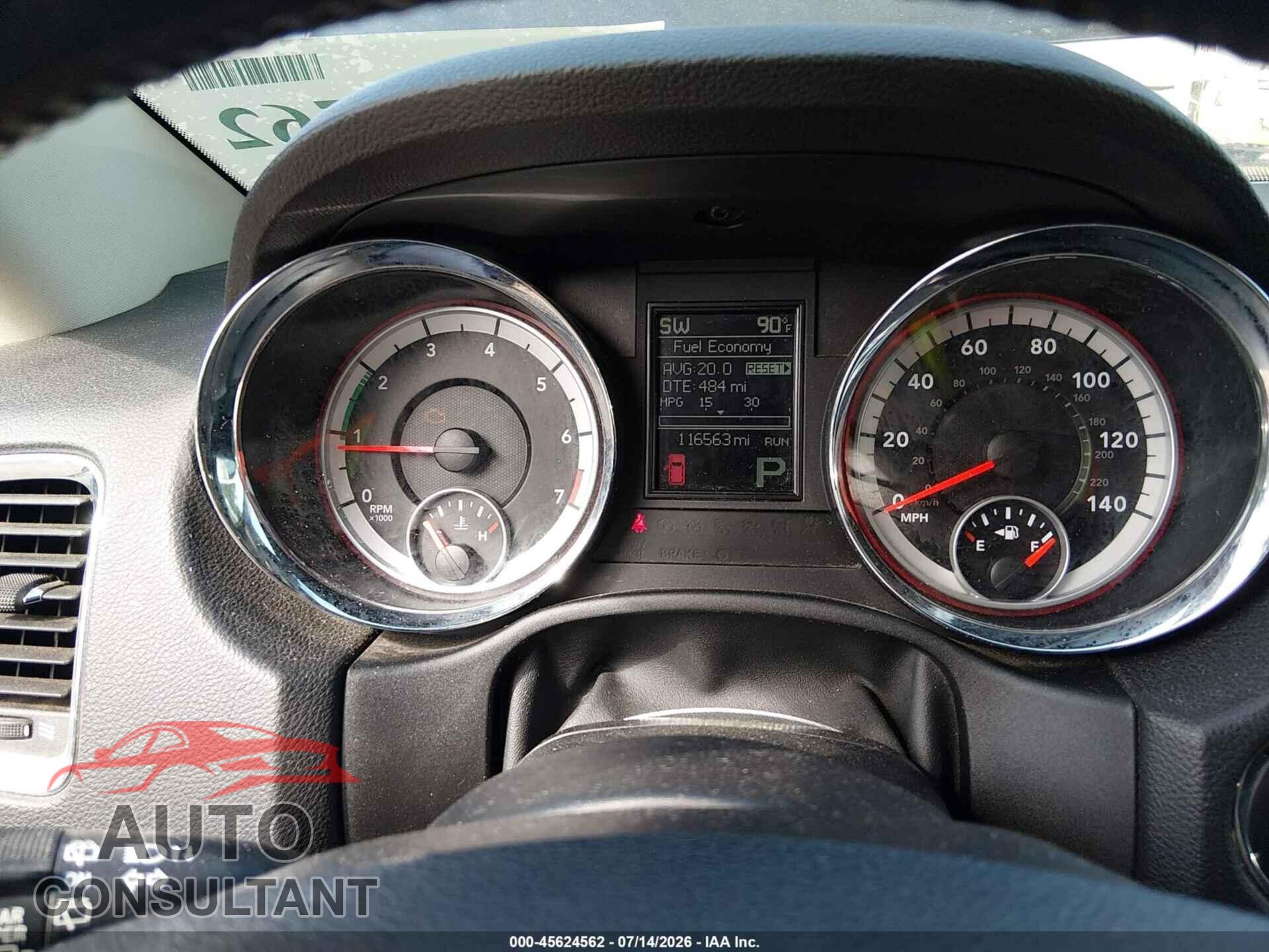DODGE DURANGO 2012 - 1C4RDJDG6CC169127