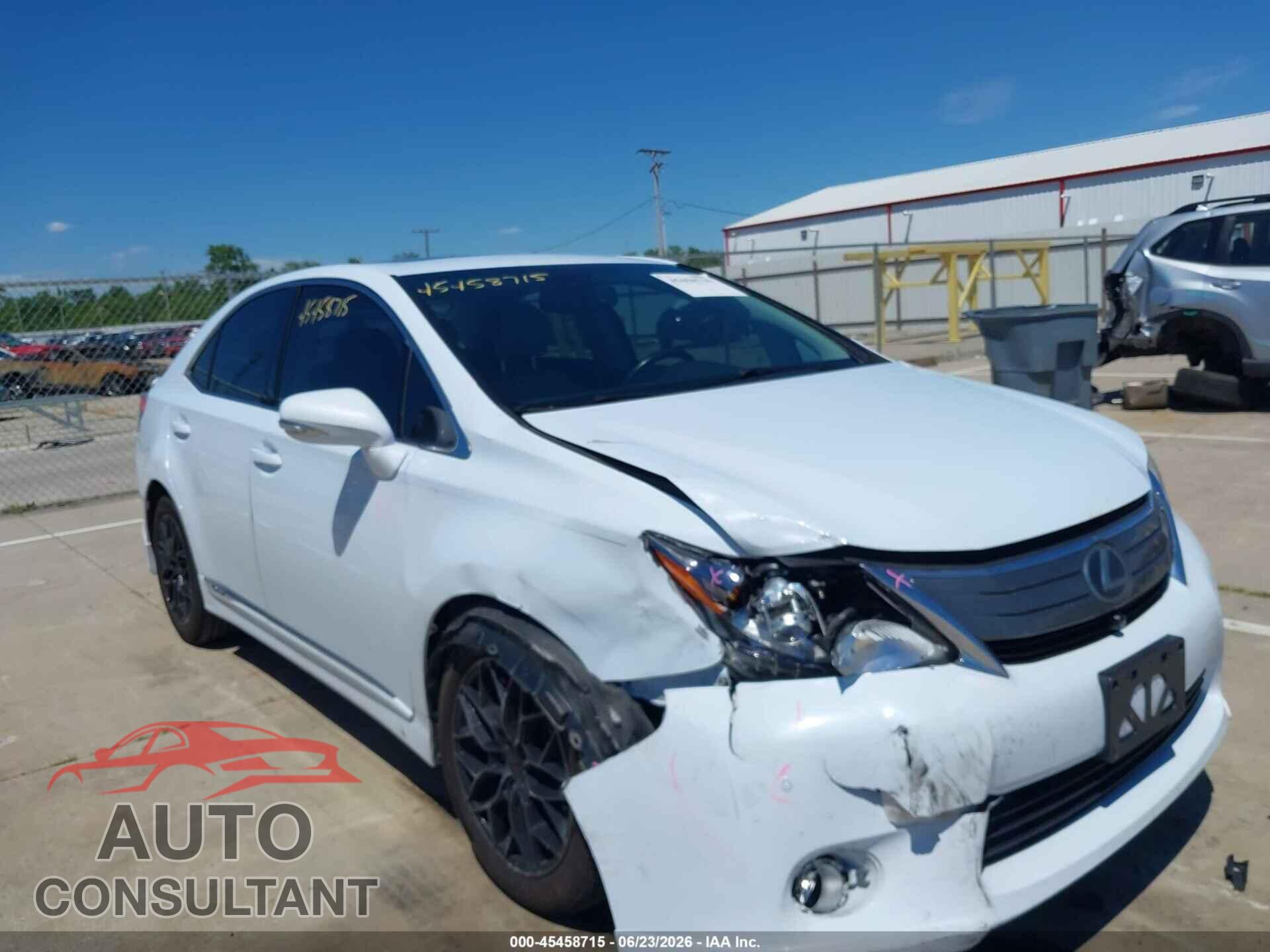 LEXUS HS 250H 2010 - JTHBB1BA2A2016882