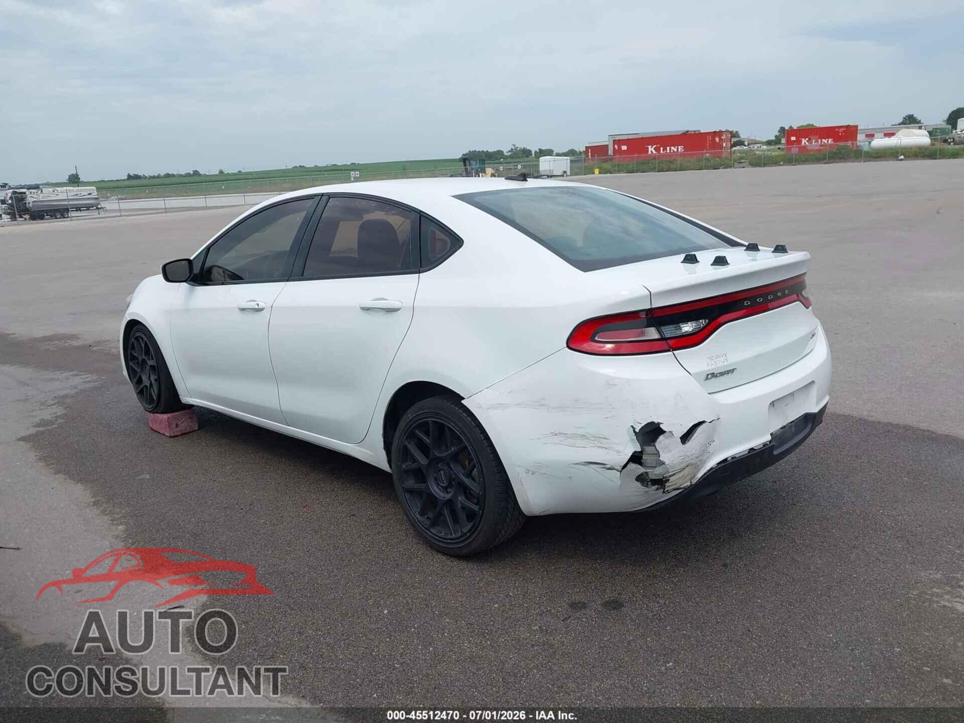 DODGE DART 2015 - 1C3CDFBB6FD172722