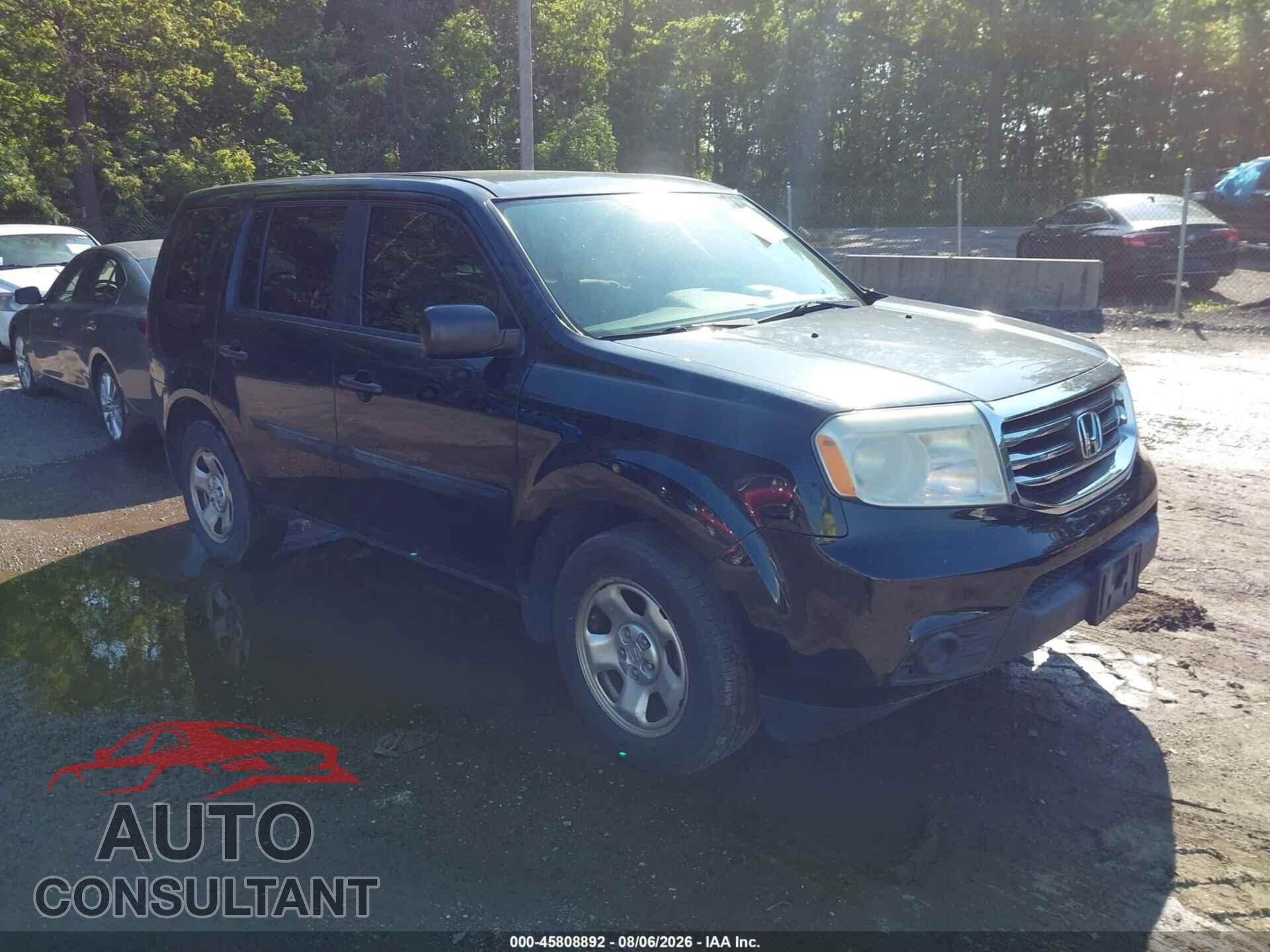 HONDA PILOT 2013 - 5FNYF3H2XDB008316