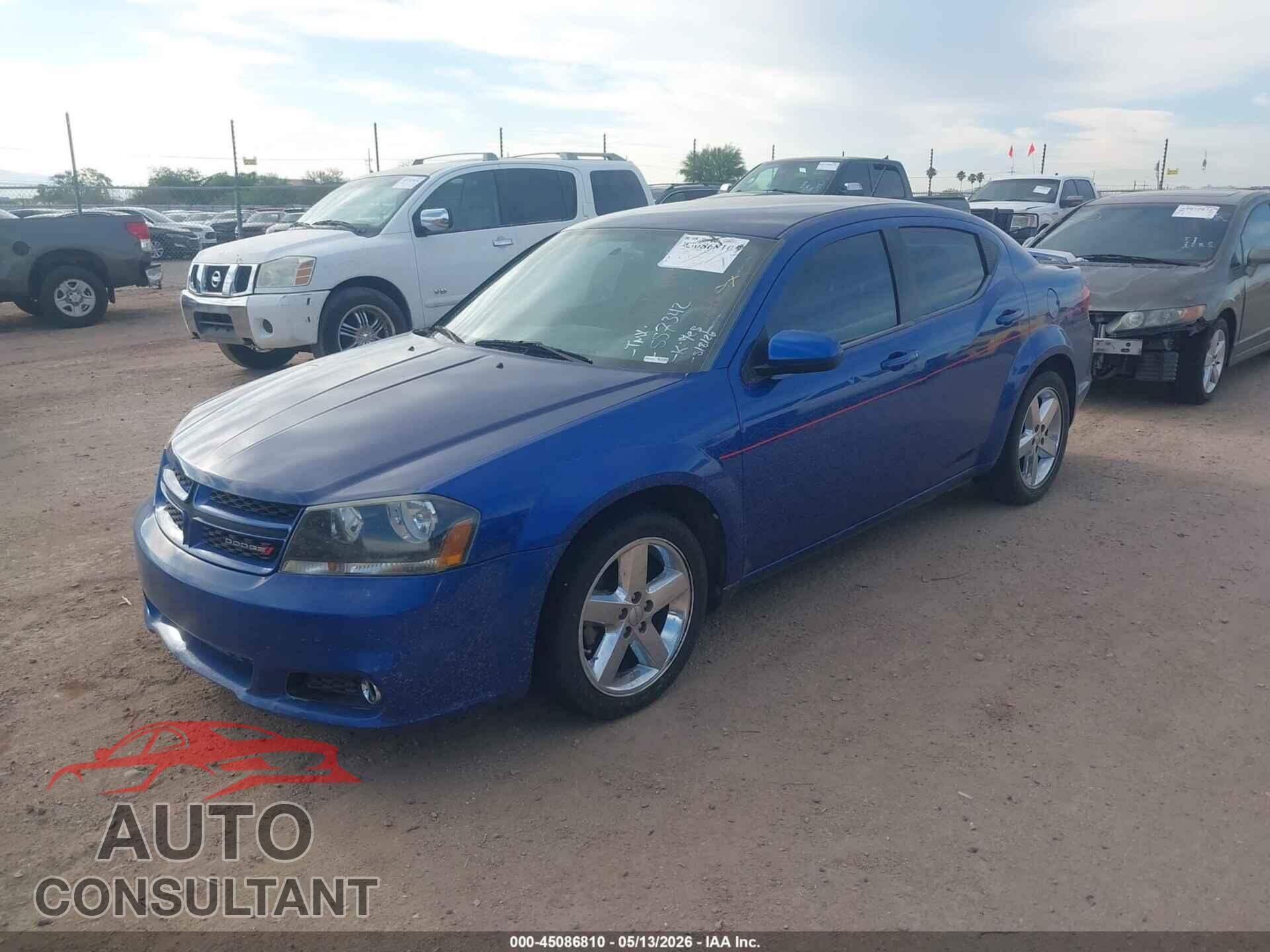 DODGE AVENGER 2013 - 1C3CDZCB5DN557342