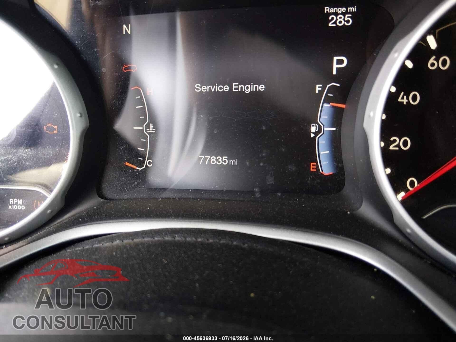 JEEP COMPASS 2017 - 3C4NJDCB9HT627964