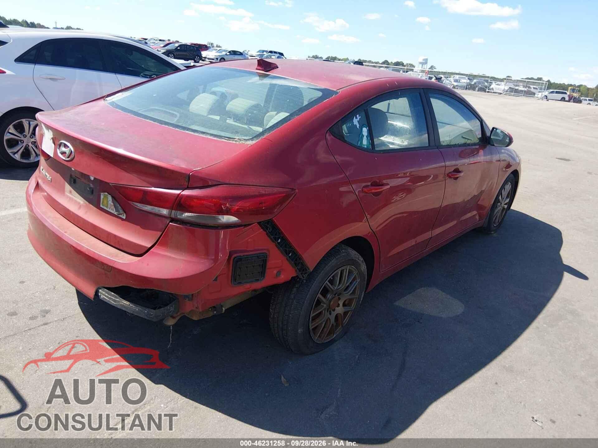 HYUNDAI ELANTRA 2018 - 5NPD84LF9JH257258
