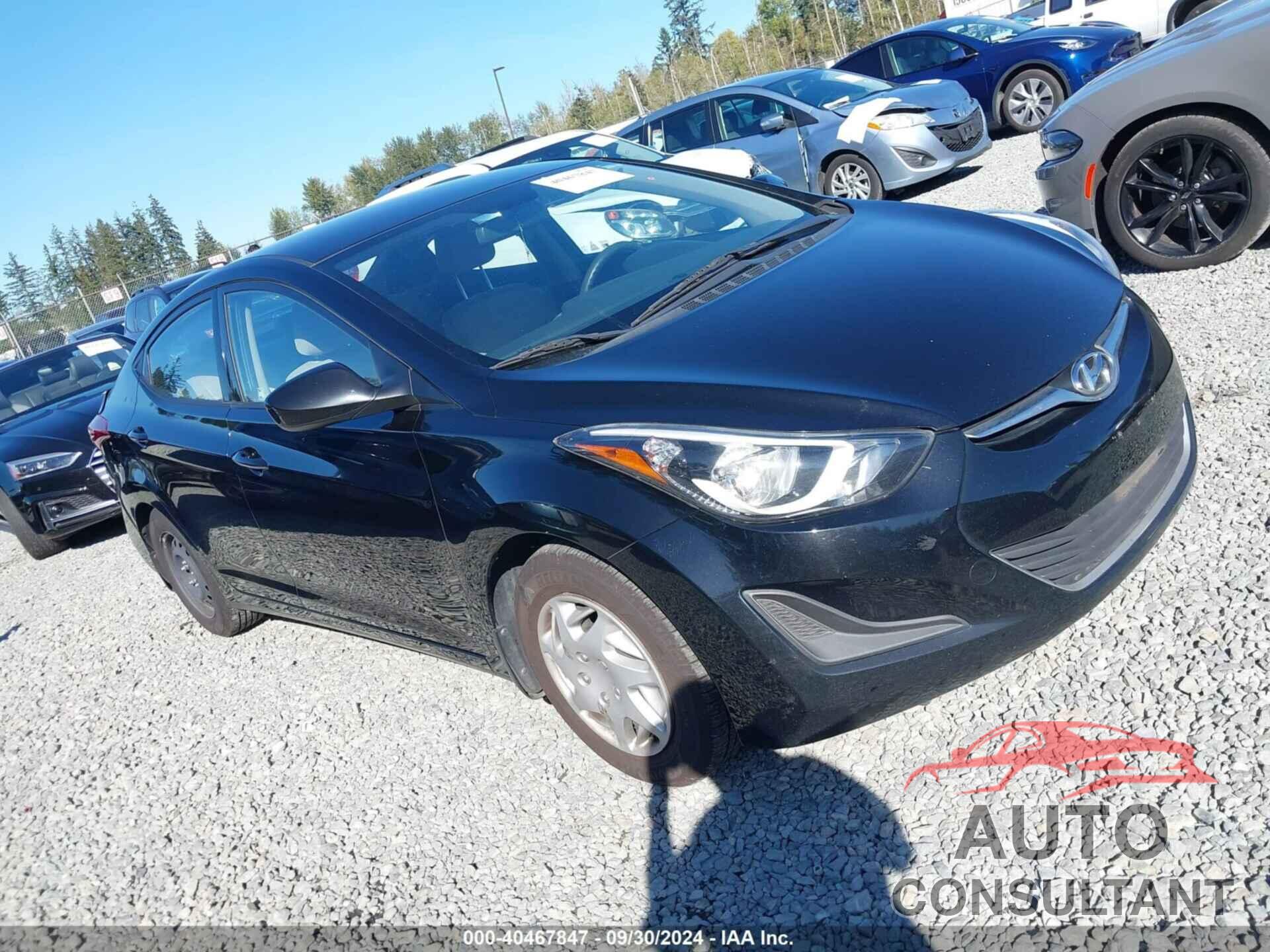 HYUNDAI ELANTRA 2016 - KMHDH4AE2GU481072