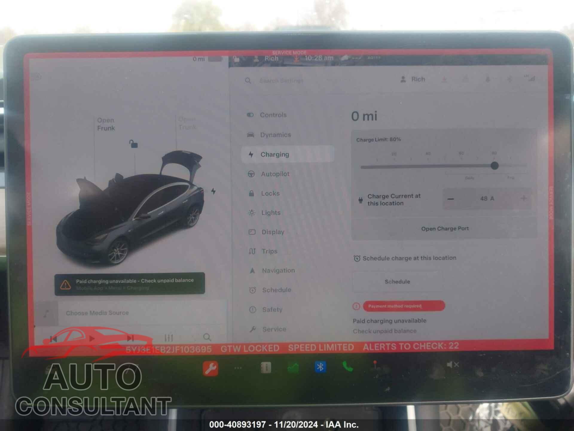 TESLA MODEL 3 2018 - 5YJ3E1EB2JF103695
