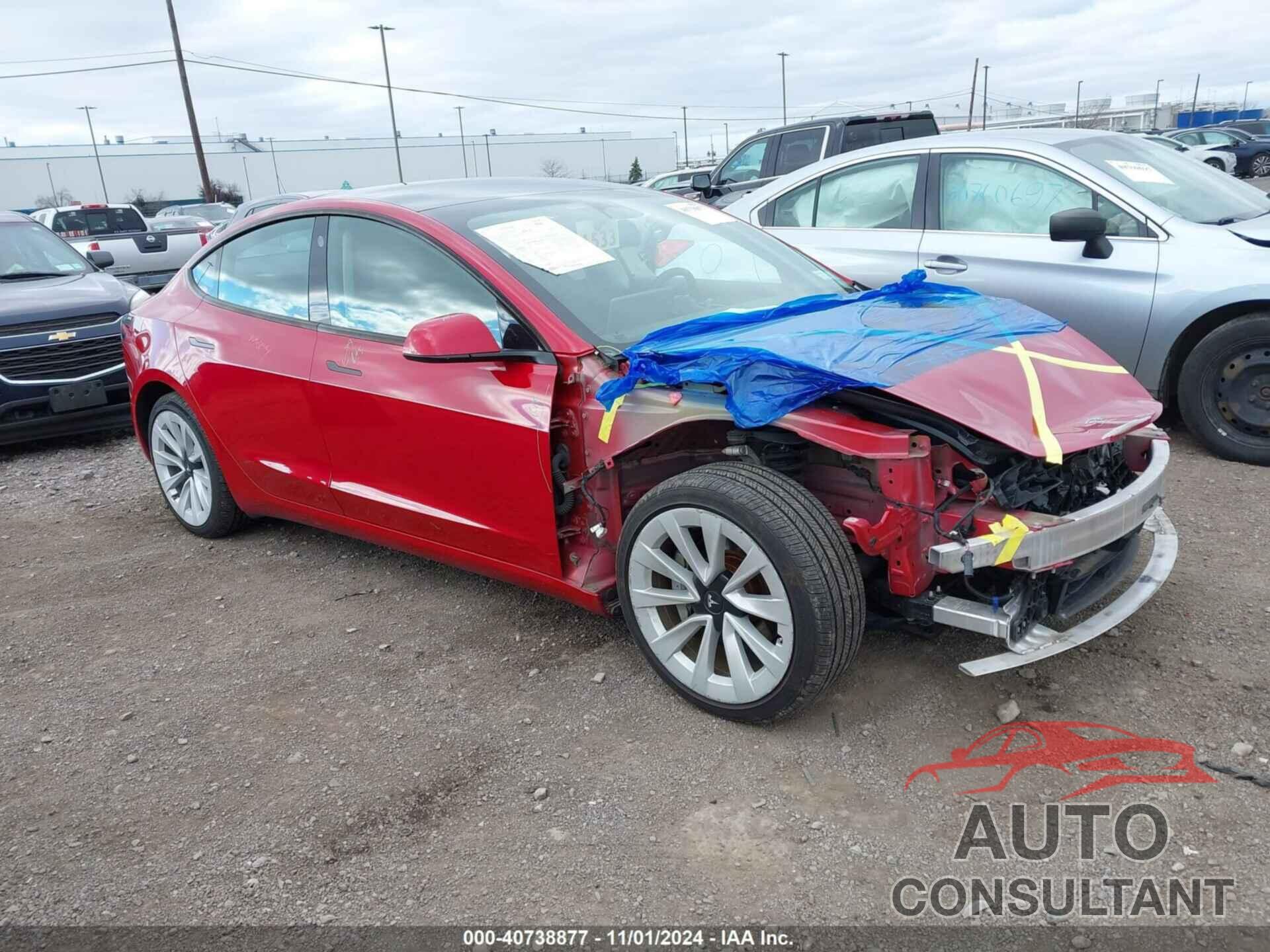 TESLA MODEL 3 2022 - 5YJ3E1EB9NF191666