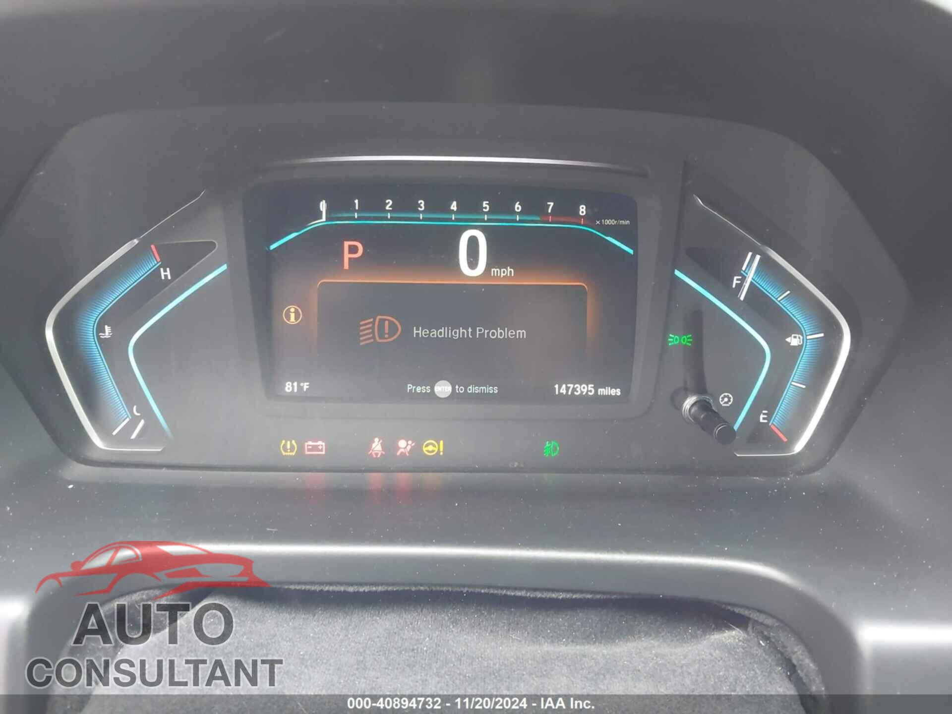 HONDA ODYSSEY 2019 - 5FNRL6H91KB003045