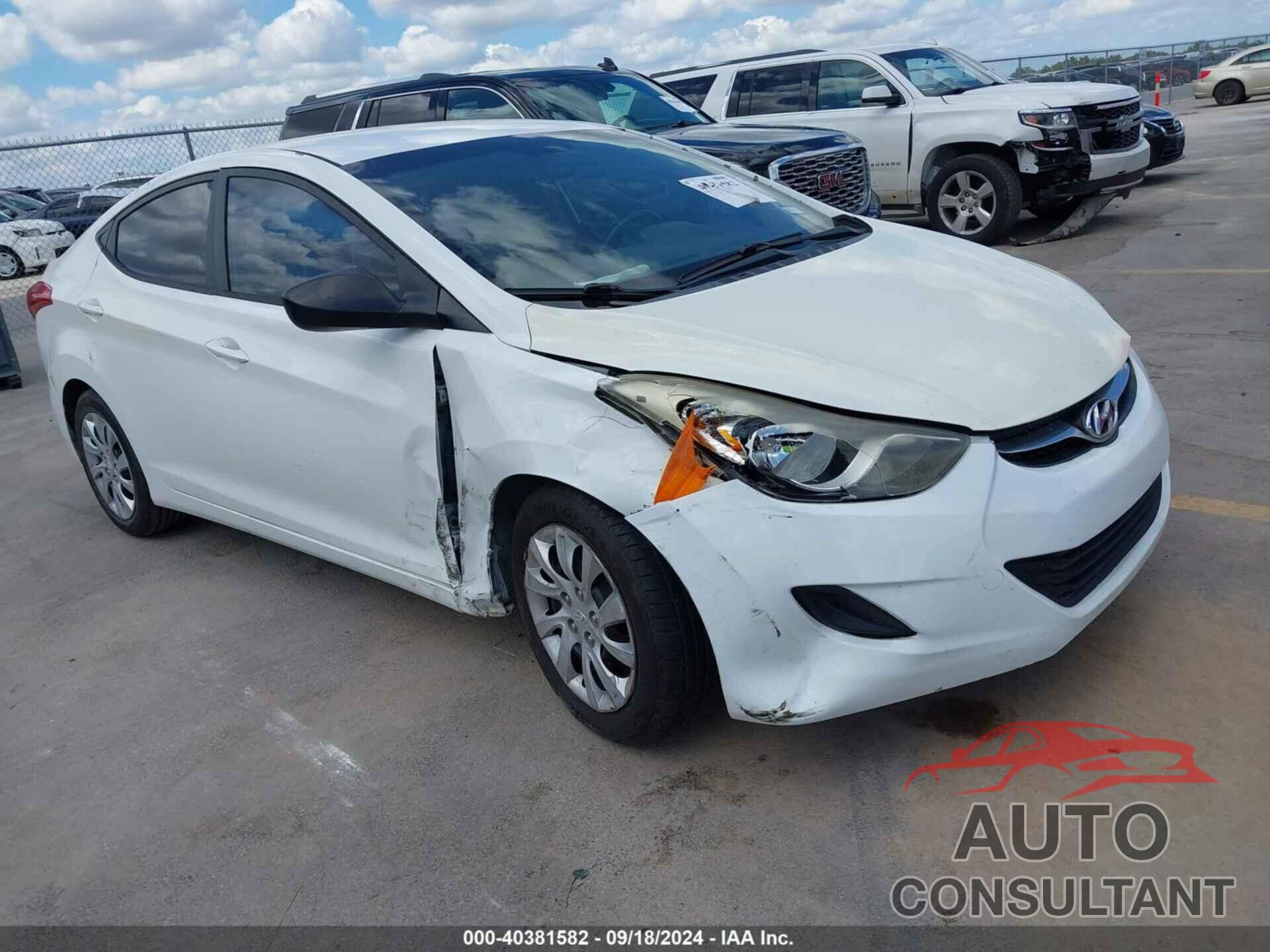 HYUNDAI ELANTRA 2012 - 5NPDH4AE6CH098003