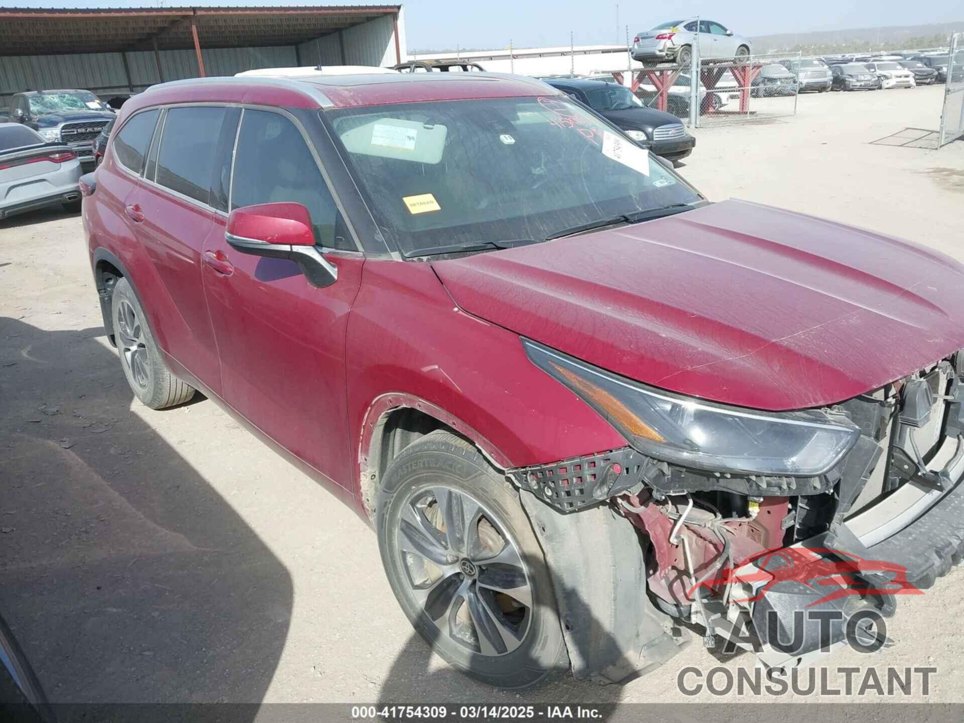 TOYOTA HIGHLANDER 2022 - 5TDGZRAH2NS091757