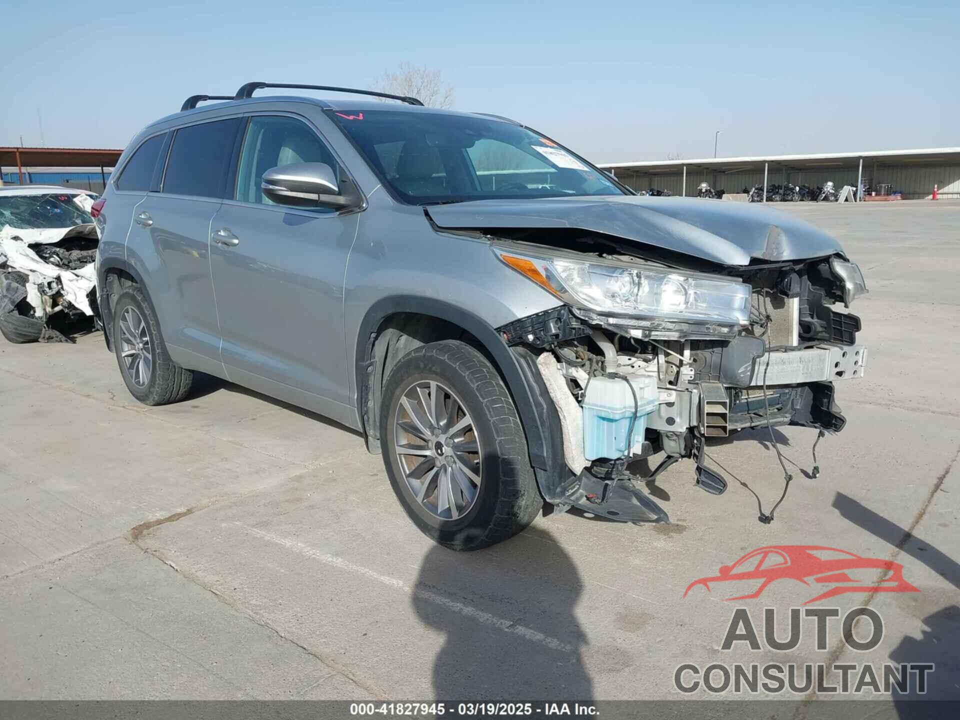 TOYOTA HIGHLANDER 2018 - 5TDJZRFH6JS914117