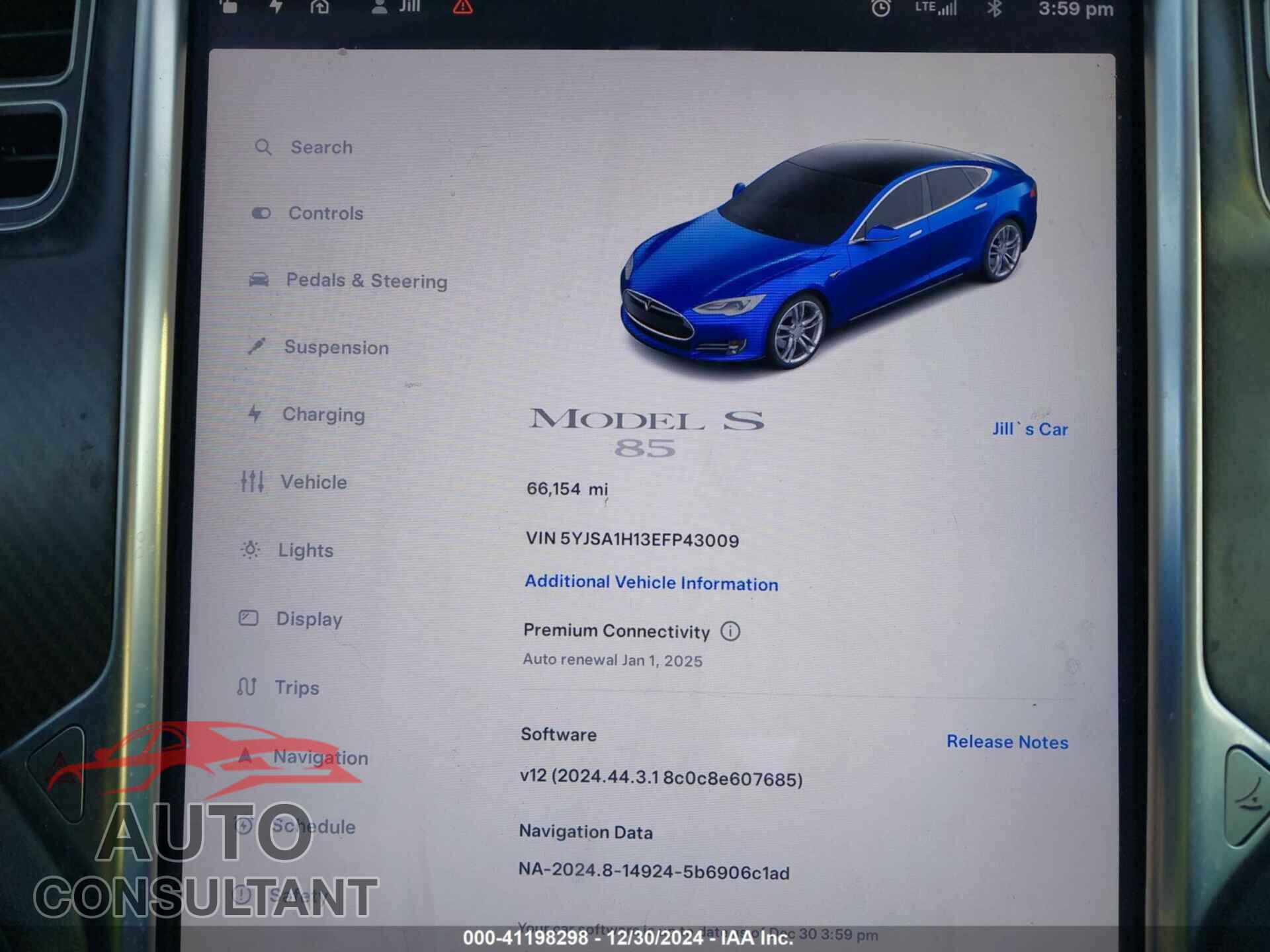 TESLA MODEL S 2014 - 5YJSA1H13EFP43009