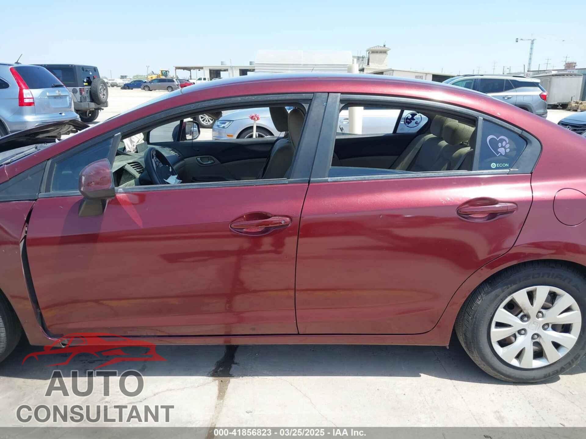 HONDA CIVIC 2012 - 2HGFB2F56CH596459