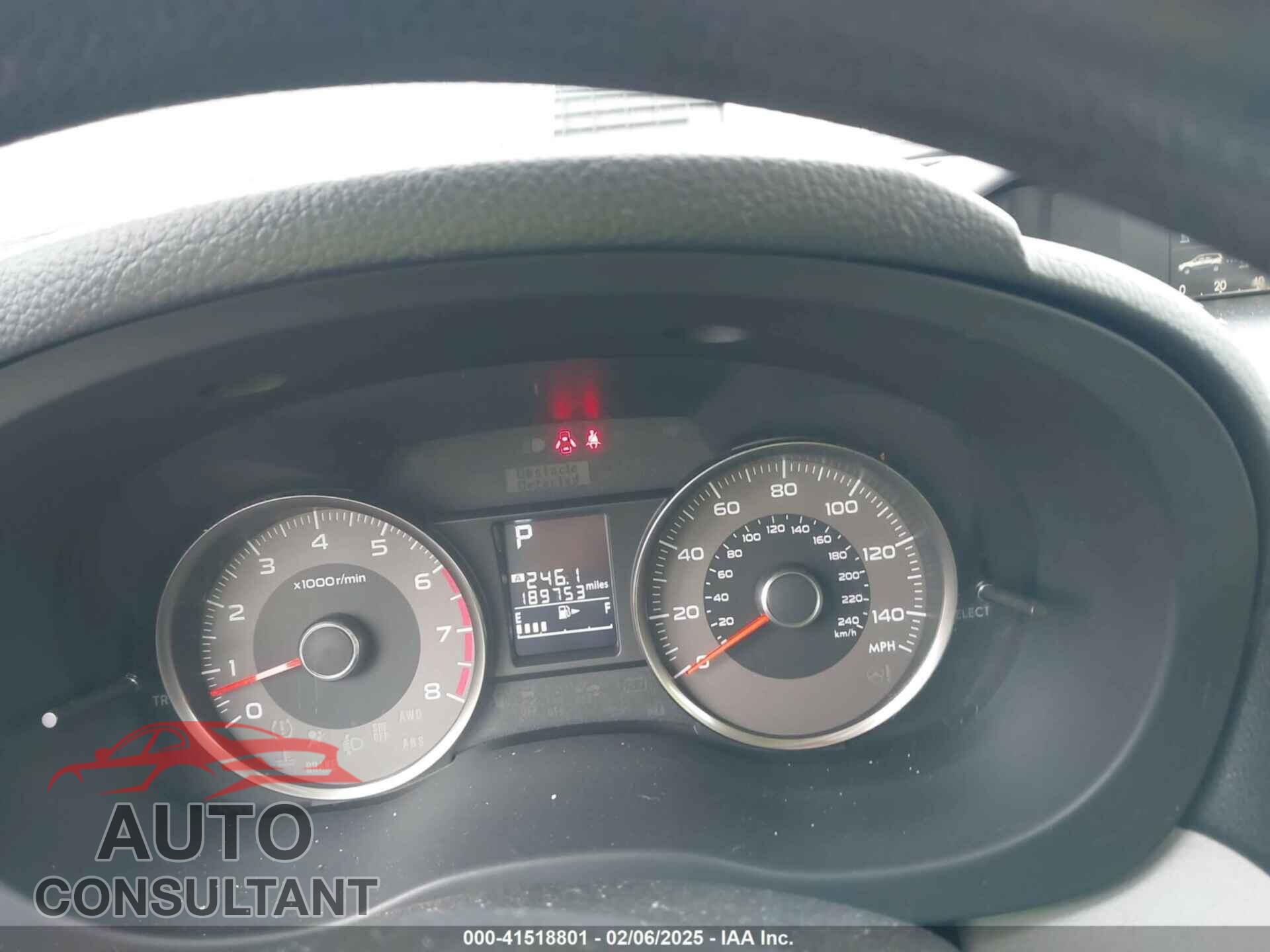SUBARU FORESTER 2016 - JF2SJAFC1GH525093
