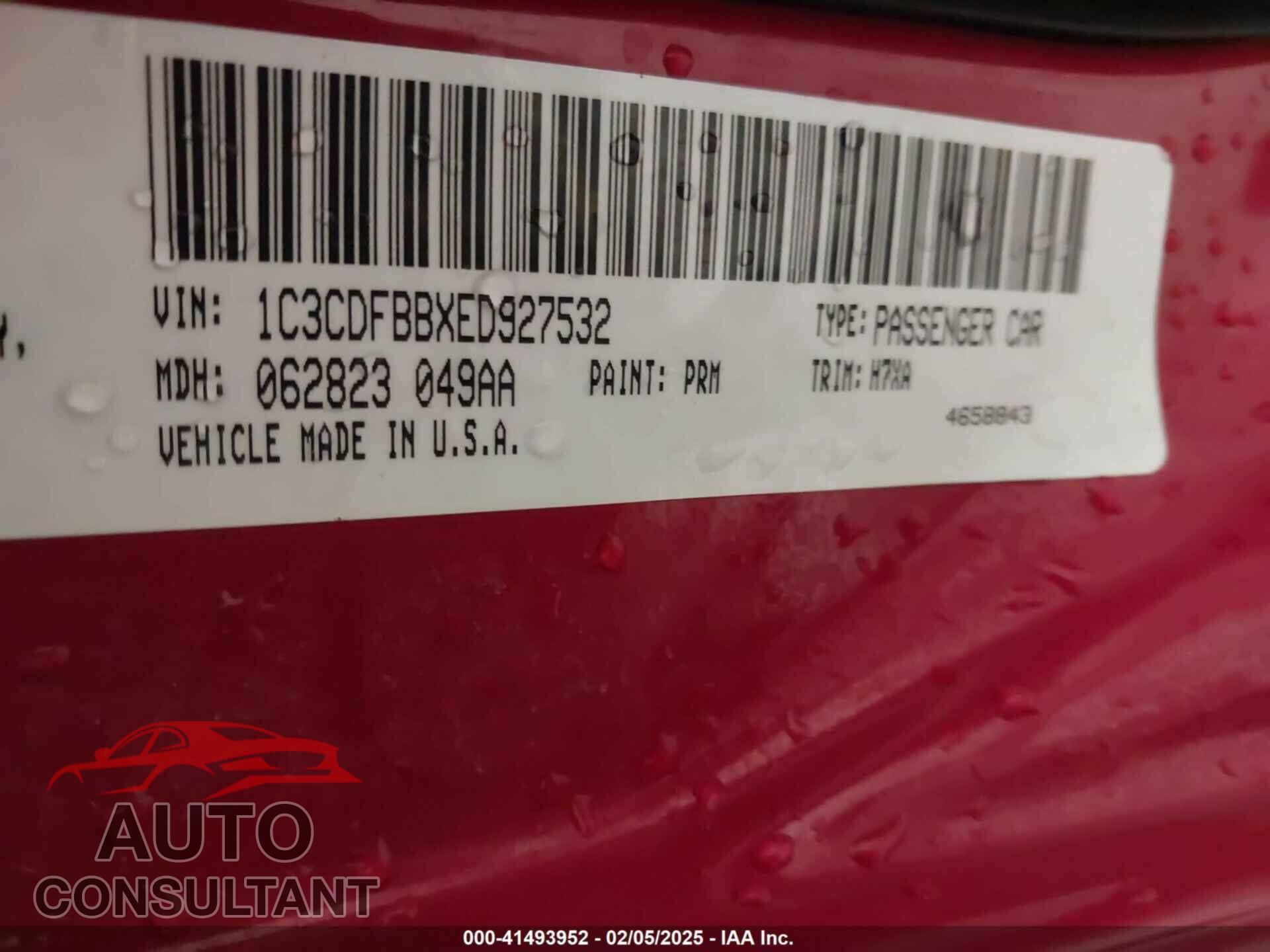 DODGE DART 2014 - 1C3CDFBBXED927532