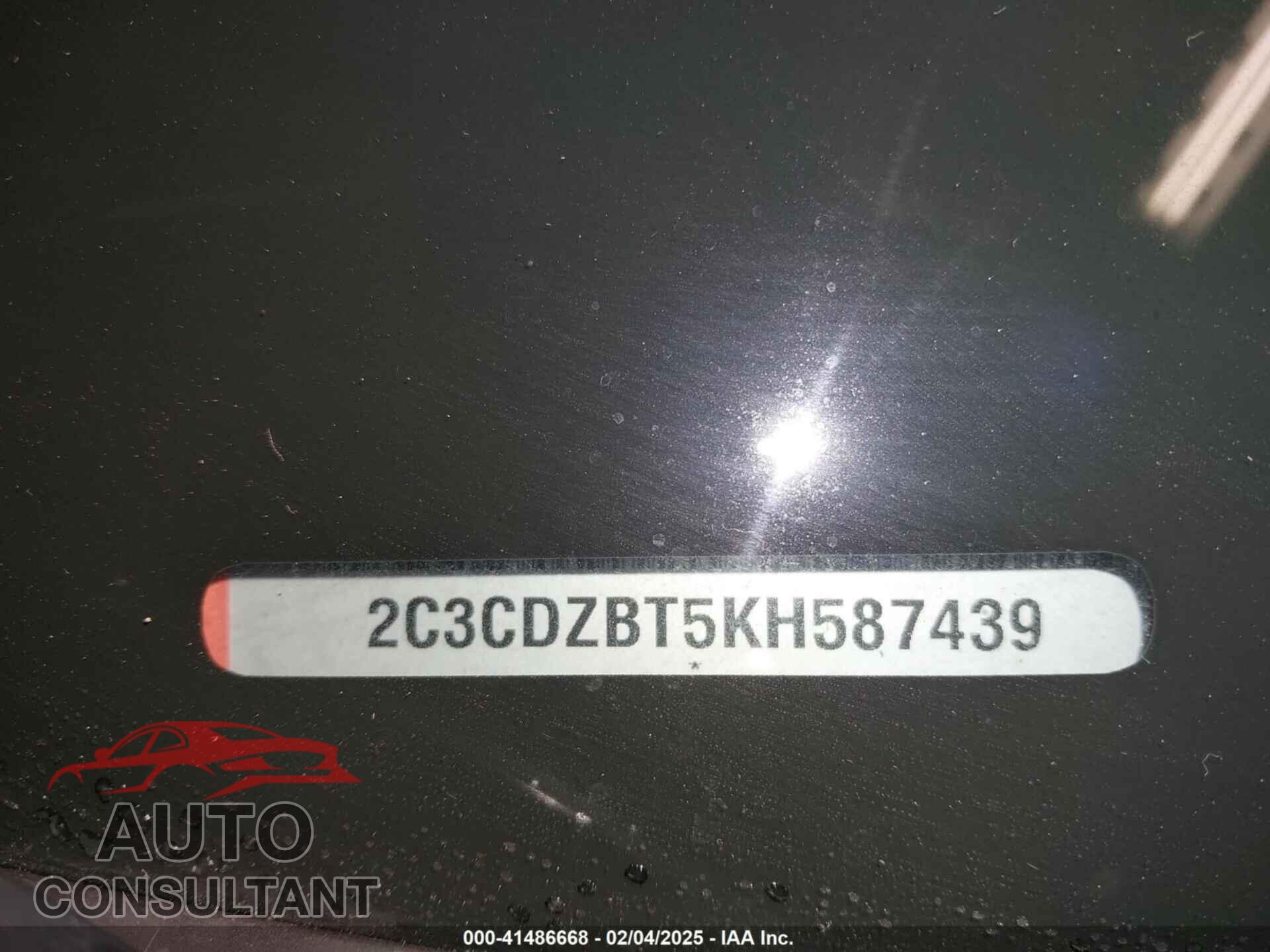 DODGE CHALLENGER 2019 - 2C3CDZBT5KH587439