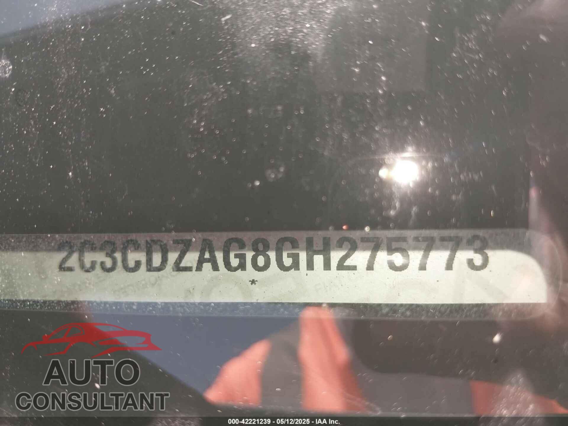 DODGE CHALLENGER 2016 - 2C3CDZAG8GH275773