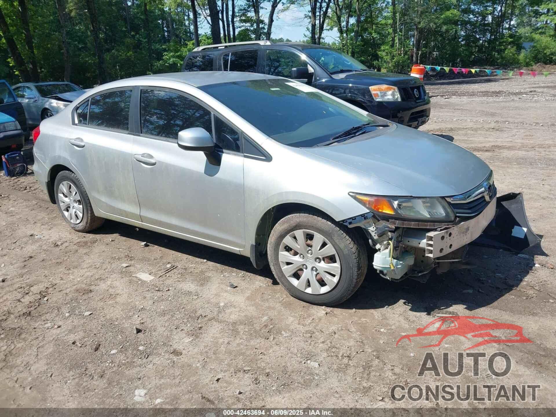 HONDA CIVIC 2012 - 19XFB2F57CE081626