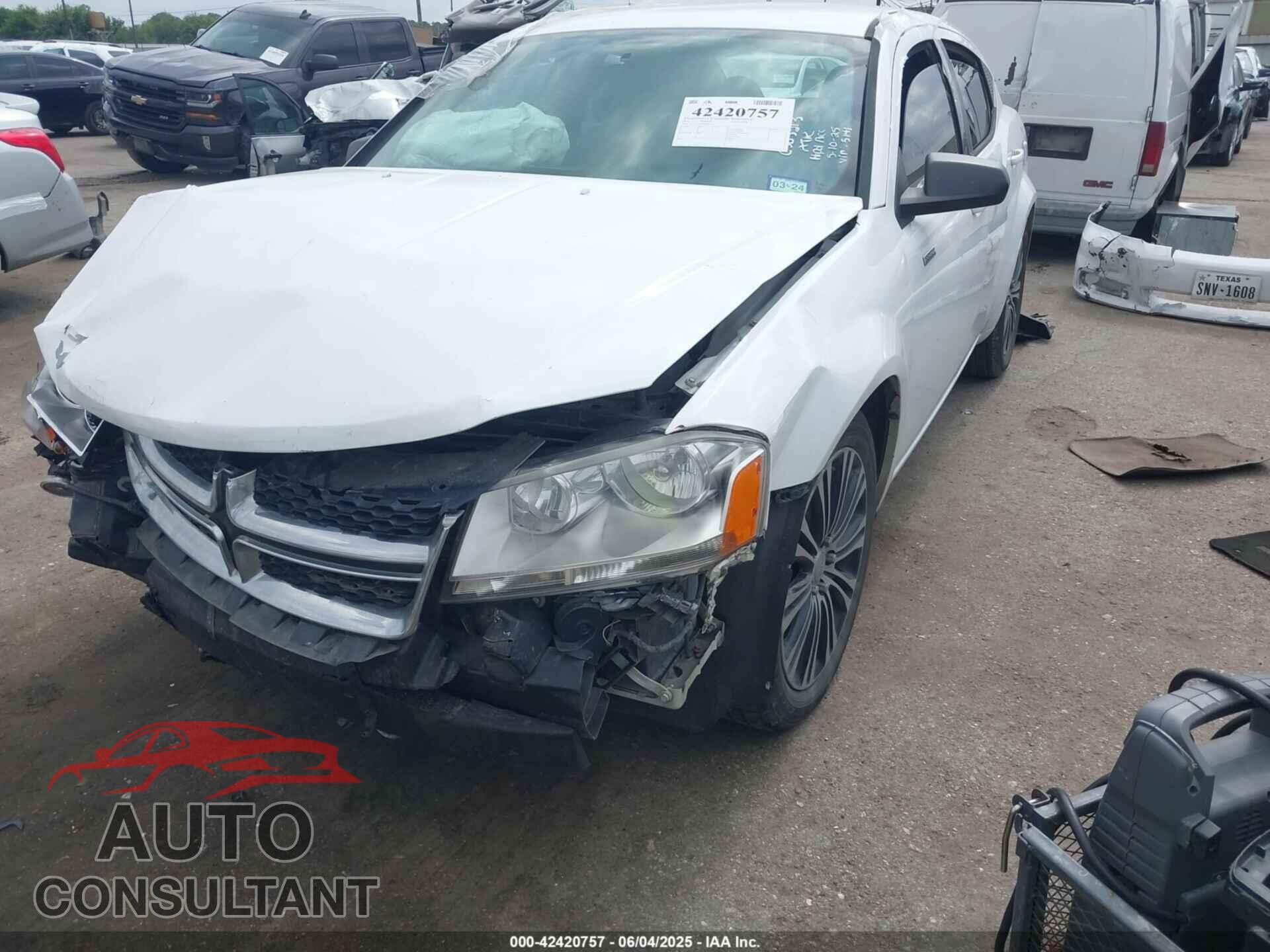 DODGE AVENGER 2013 - 1C3CDZAB5DN665141