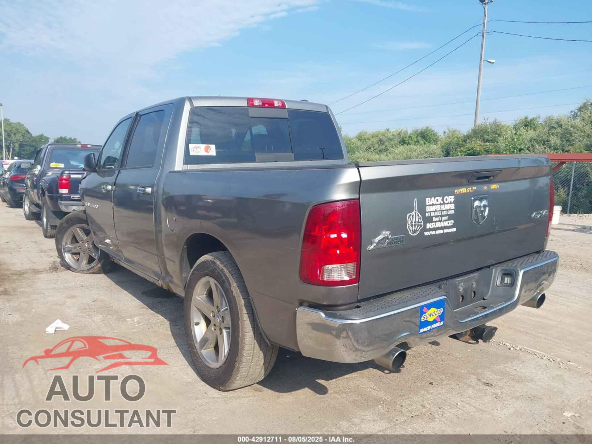 RAM 1500 2012 - 1C6RD7LT5CS290696