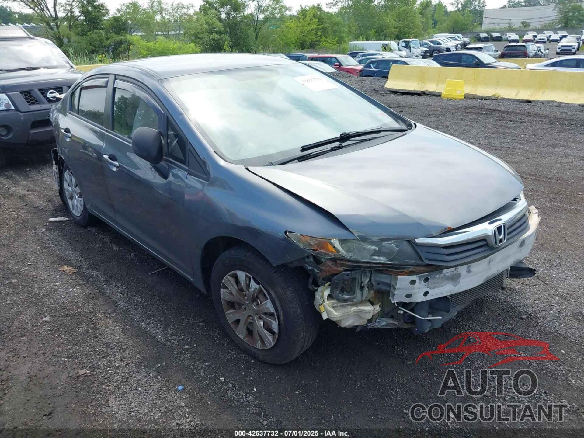 HONDA CIVIC 2012 - 19XFB2F56CE326626