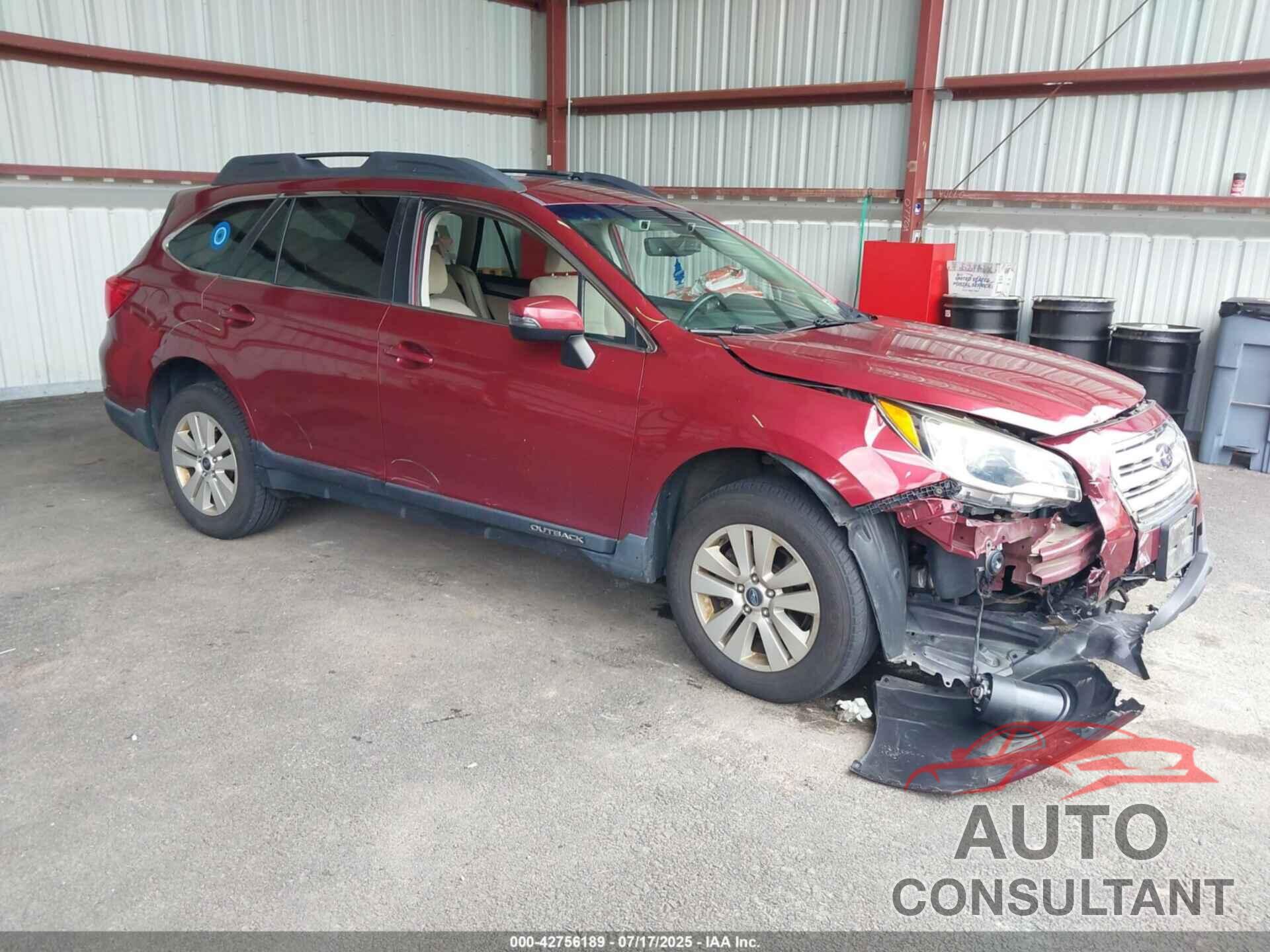 SUBARU OUTBACK 2017 - 4S4BSAFC7H3286817