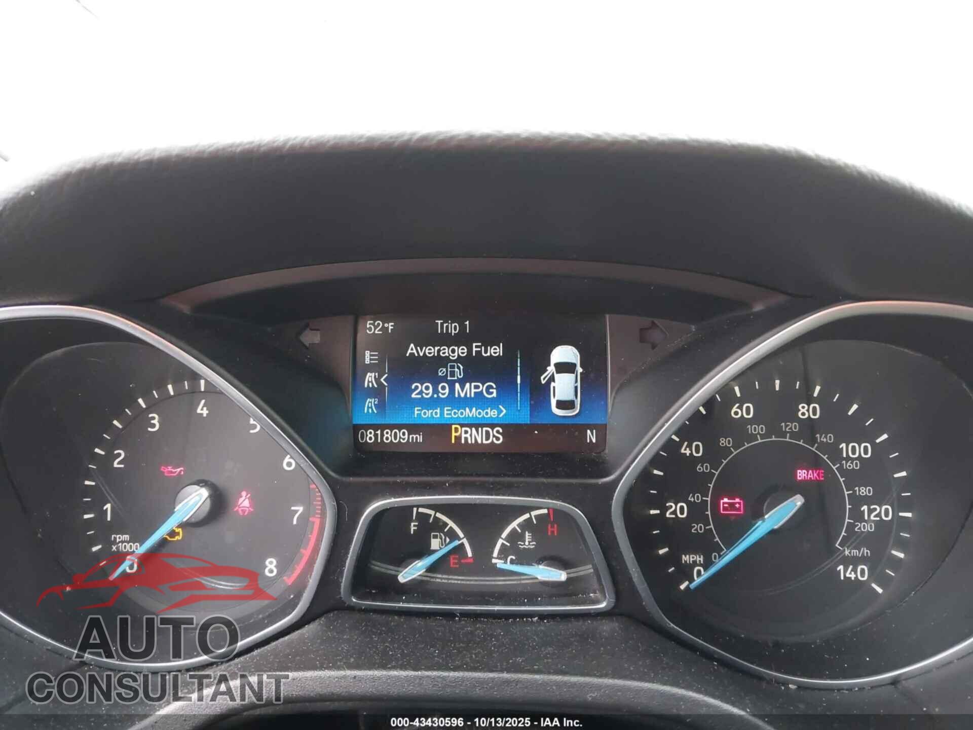 FORD FOCUS 2017 - 1FADP3M29HL297523
