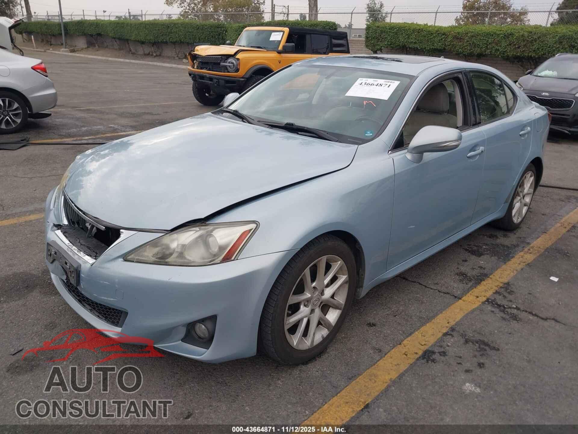 LEXUS IS 250 2012 - JTHBF5C29C5162300