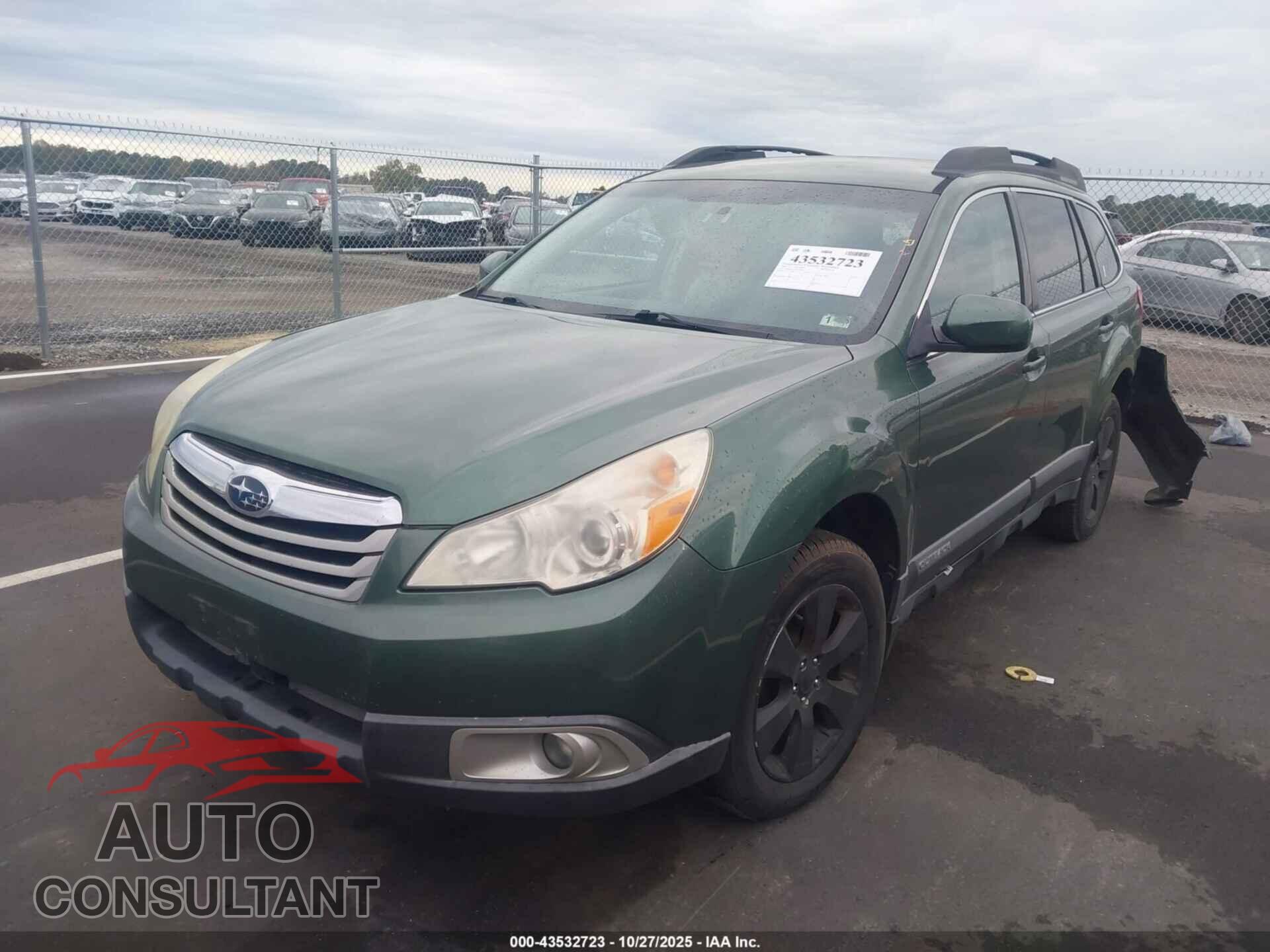 SUBARU OUTBACK 2011 - 4S4BRBCC9B3344049