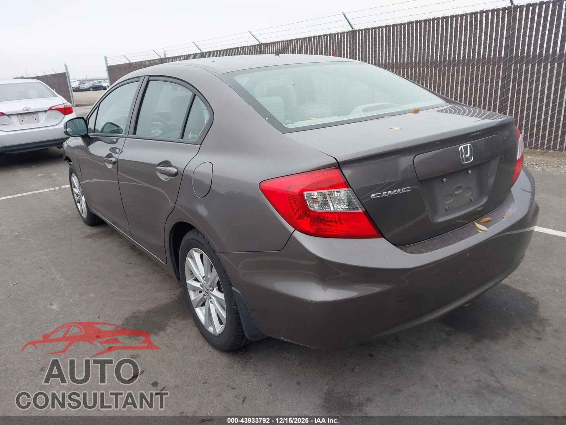 HONDA CIVIC 2012 - 19XFB2F90CE329783