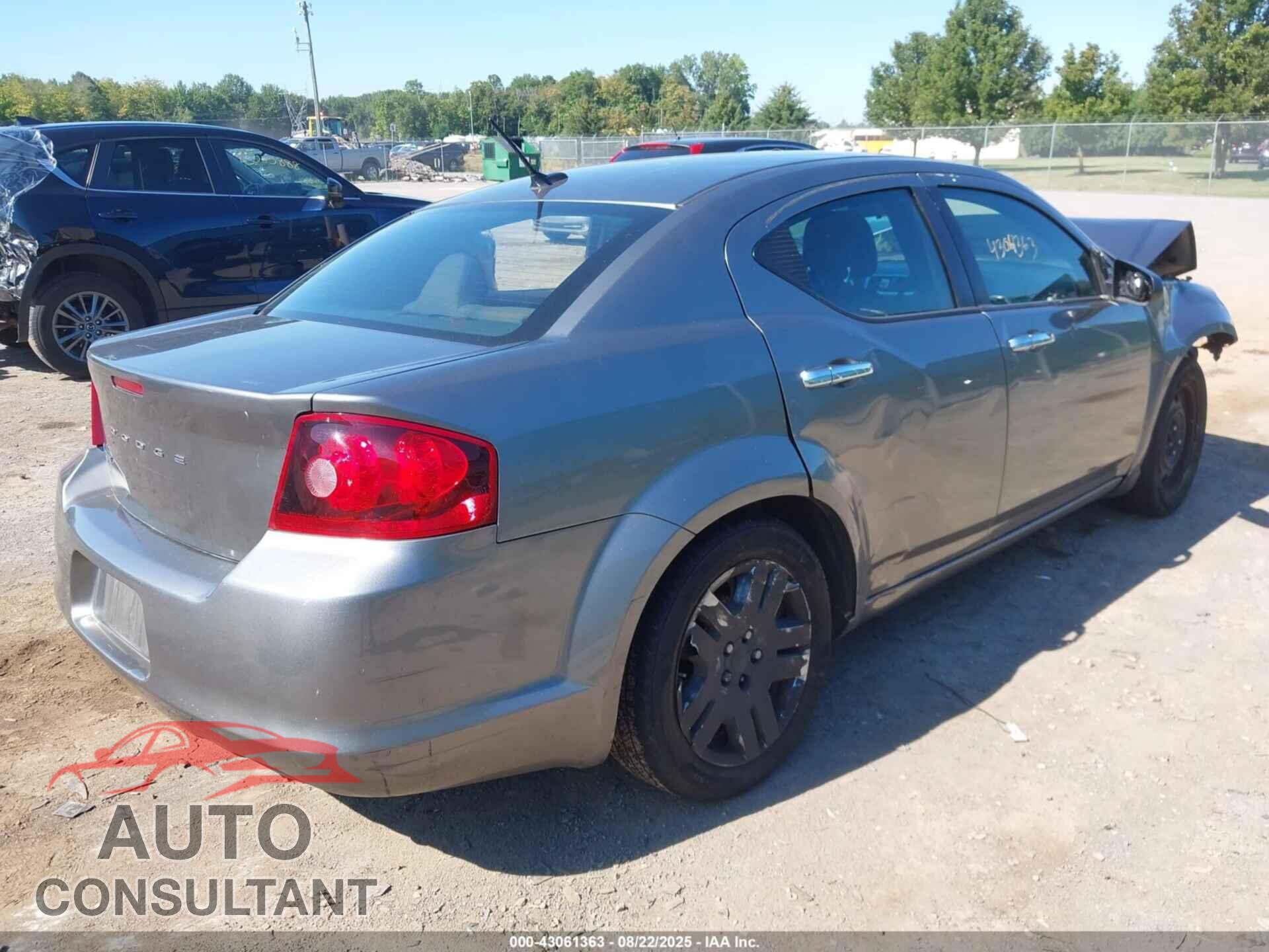 DODGE AVENGER 2013 - 1C3CDZAB8DN729950