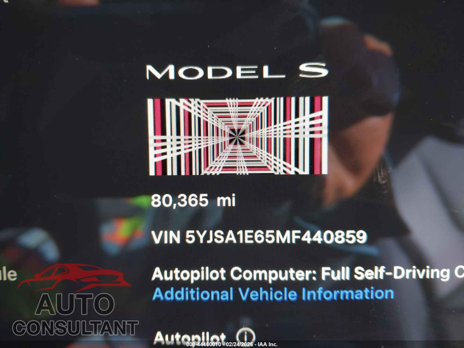 TESLA MODEL S 2021 - 5YJSA1E65MF440859