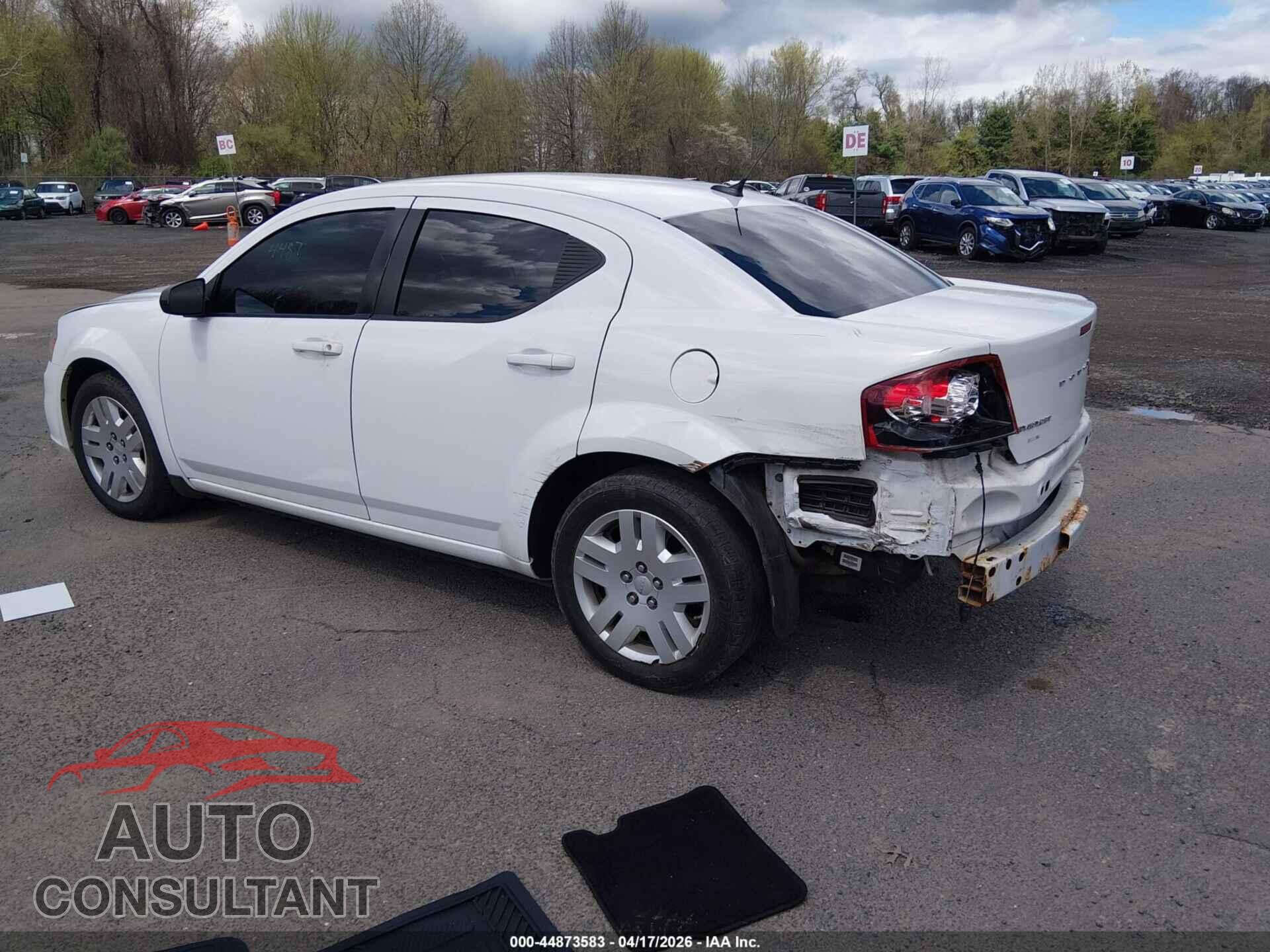 DODGE AVENGER 2013 - 1C3CDZAB9DN512164
