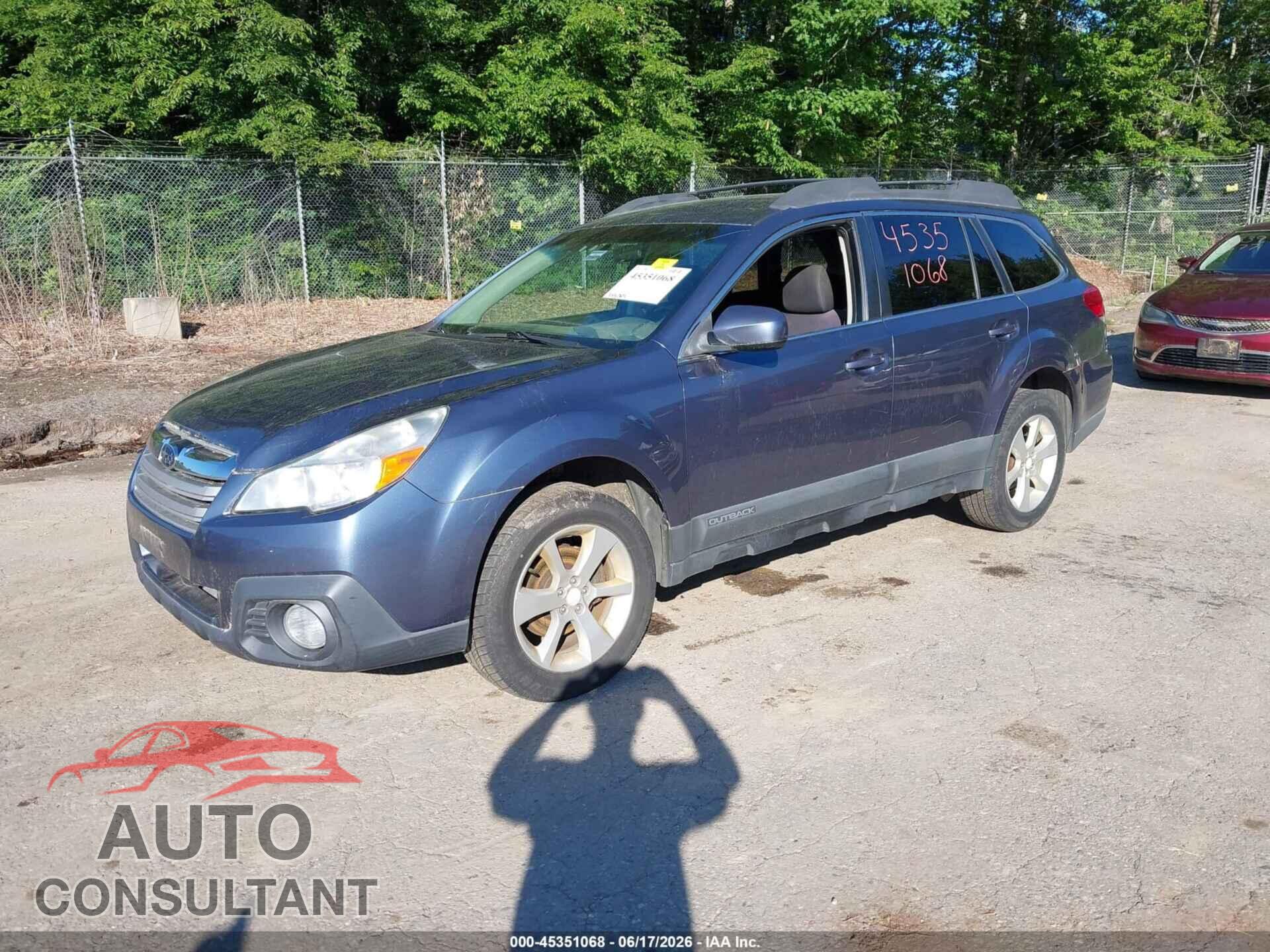 SUBARU OUTBACK 2014 - 4S4BRBCC0E3204900
