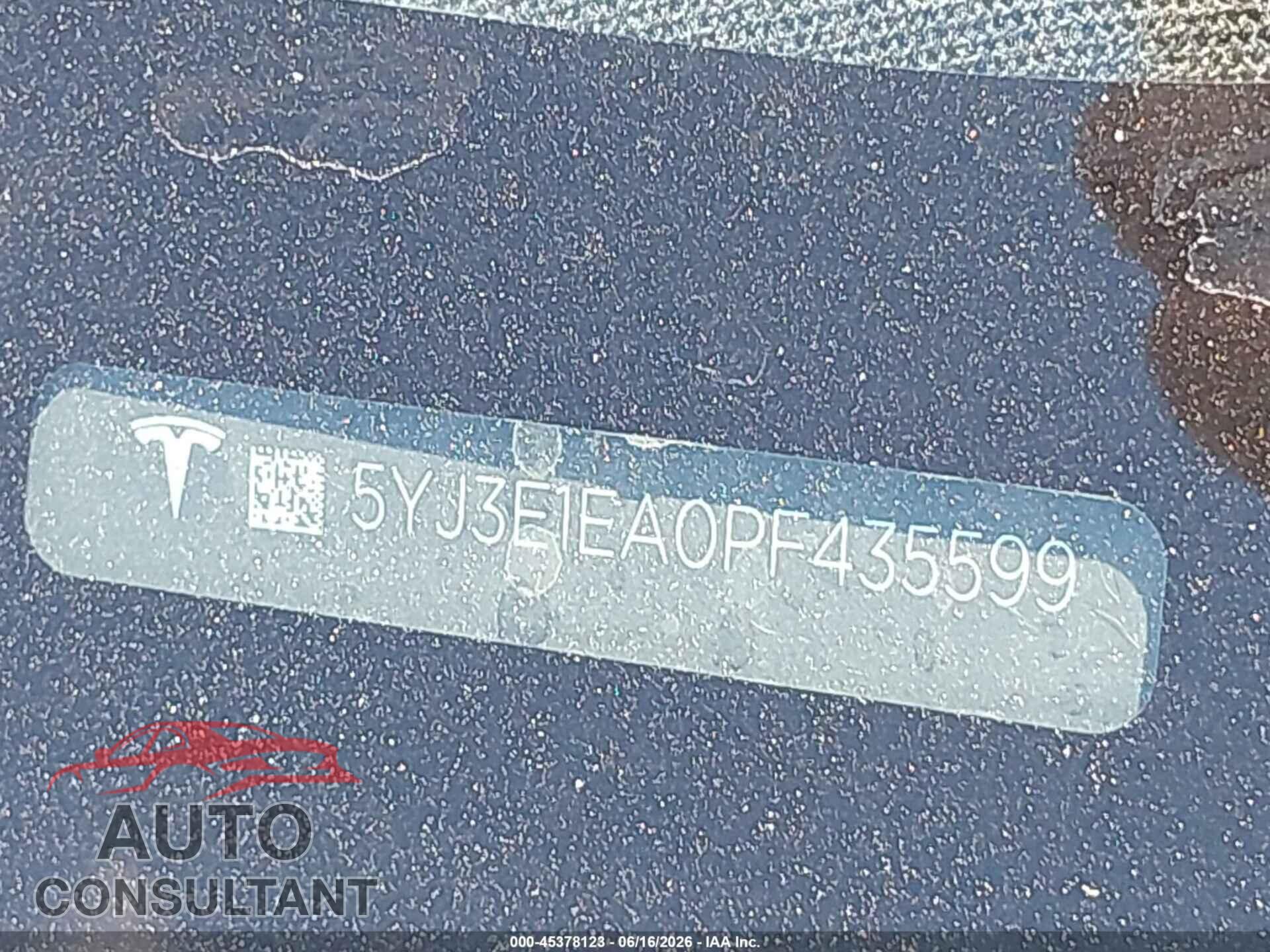 TESLA MODEL 3 2023 - 5YJ3E1EA0PF435599