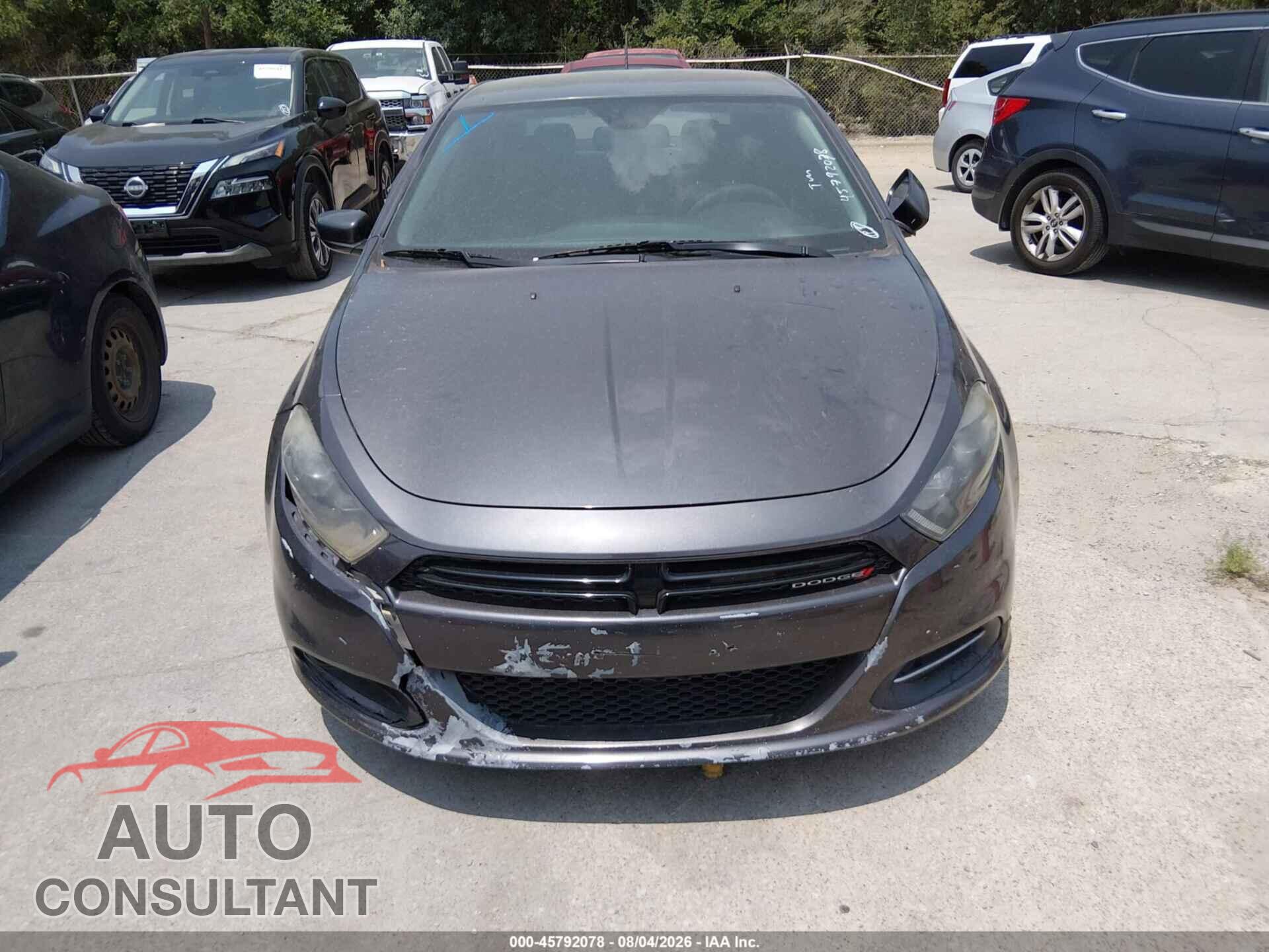 DODGE DART 2015 - 1C3CDFBB7FD286082