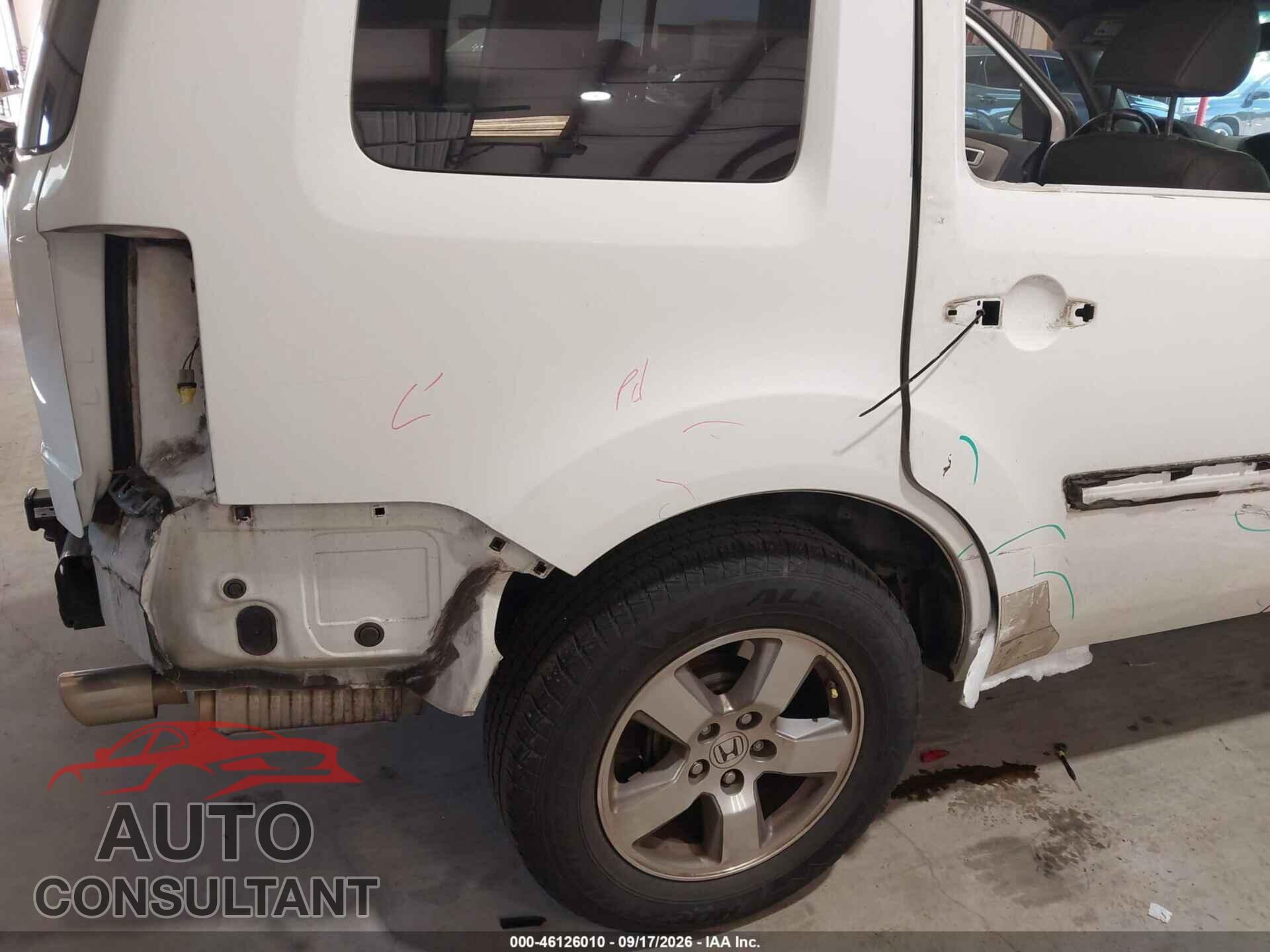 HONDA PILOT 2011 - 5FNYF3H56BB006862