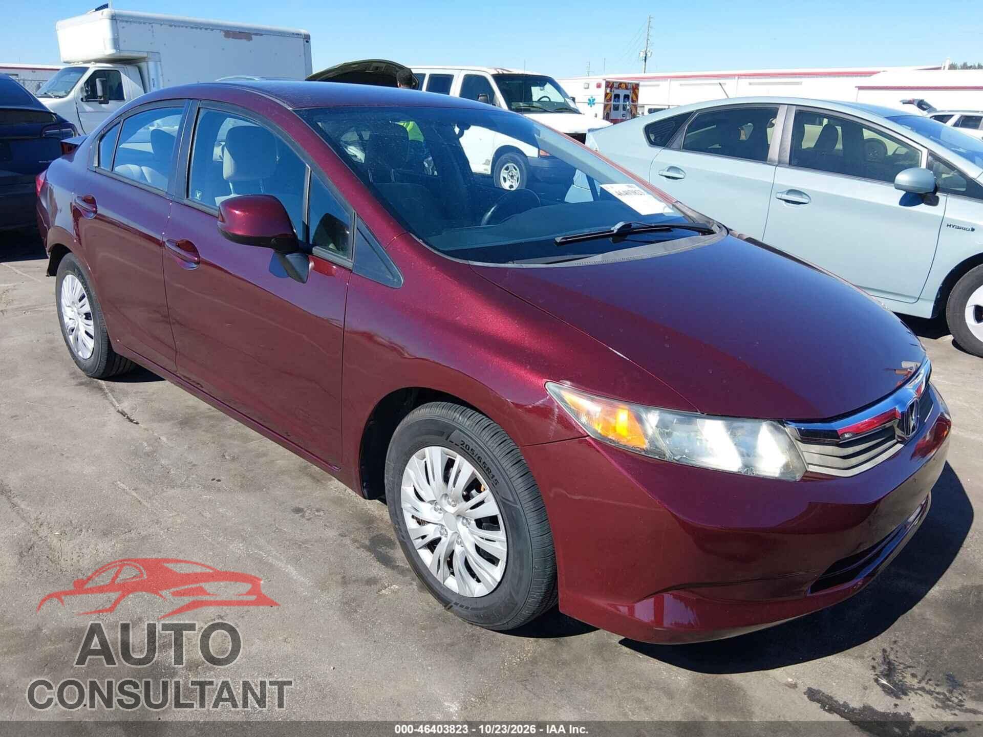 HONDA CIVIC 2012 - 2HGFB2F55CH544918