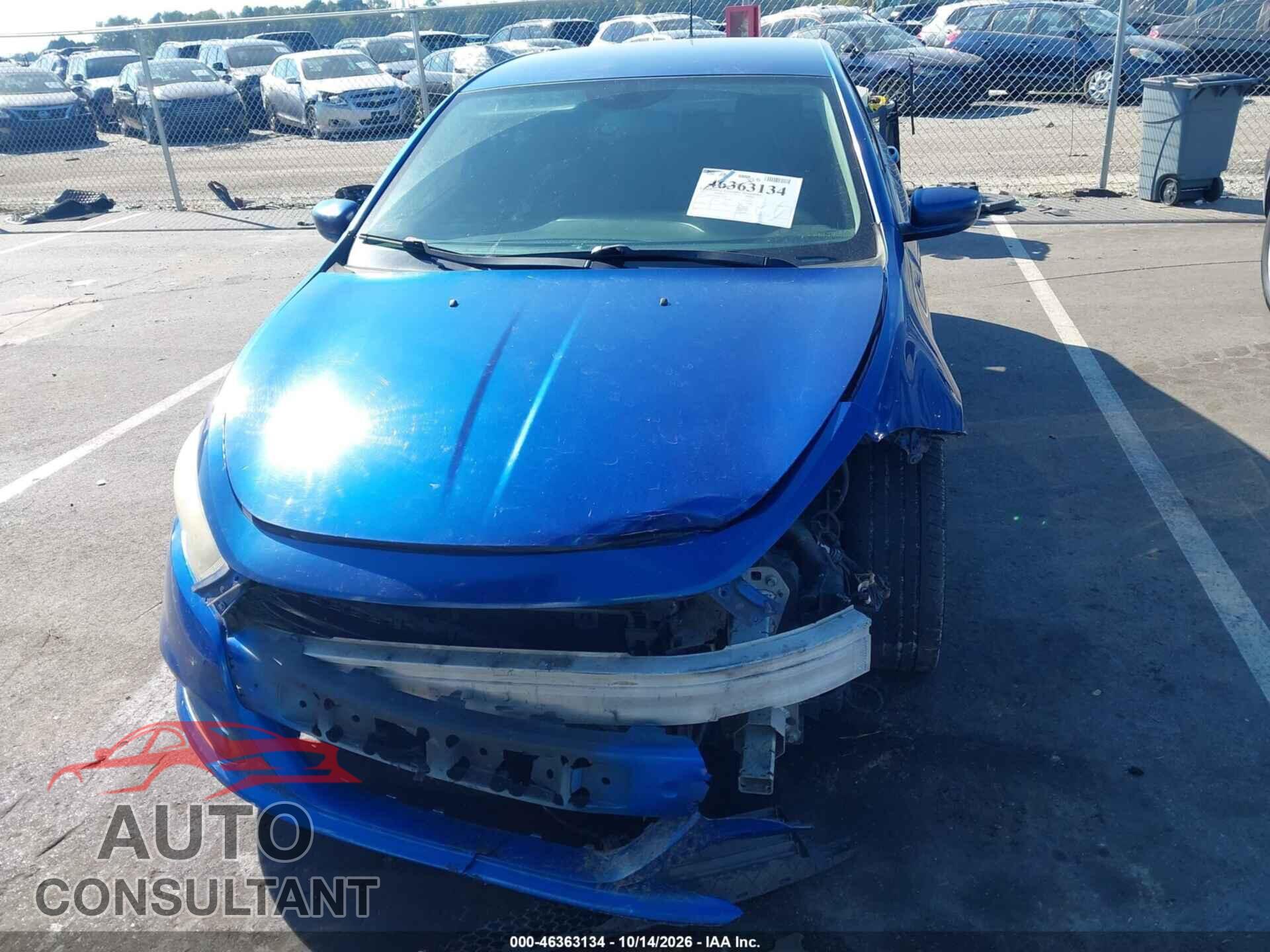 DODGE DART 2013 - 1C3CDFBA3DD310656